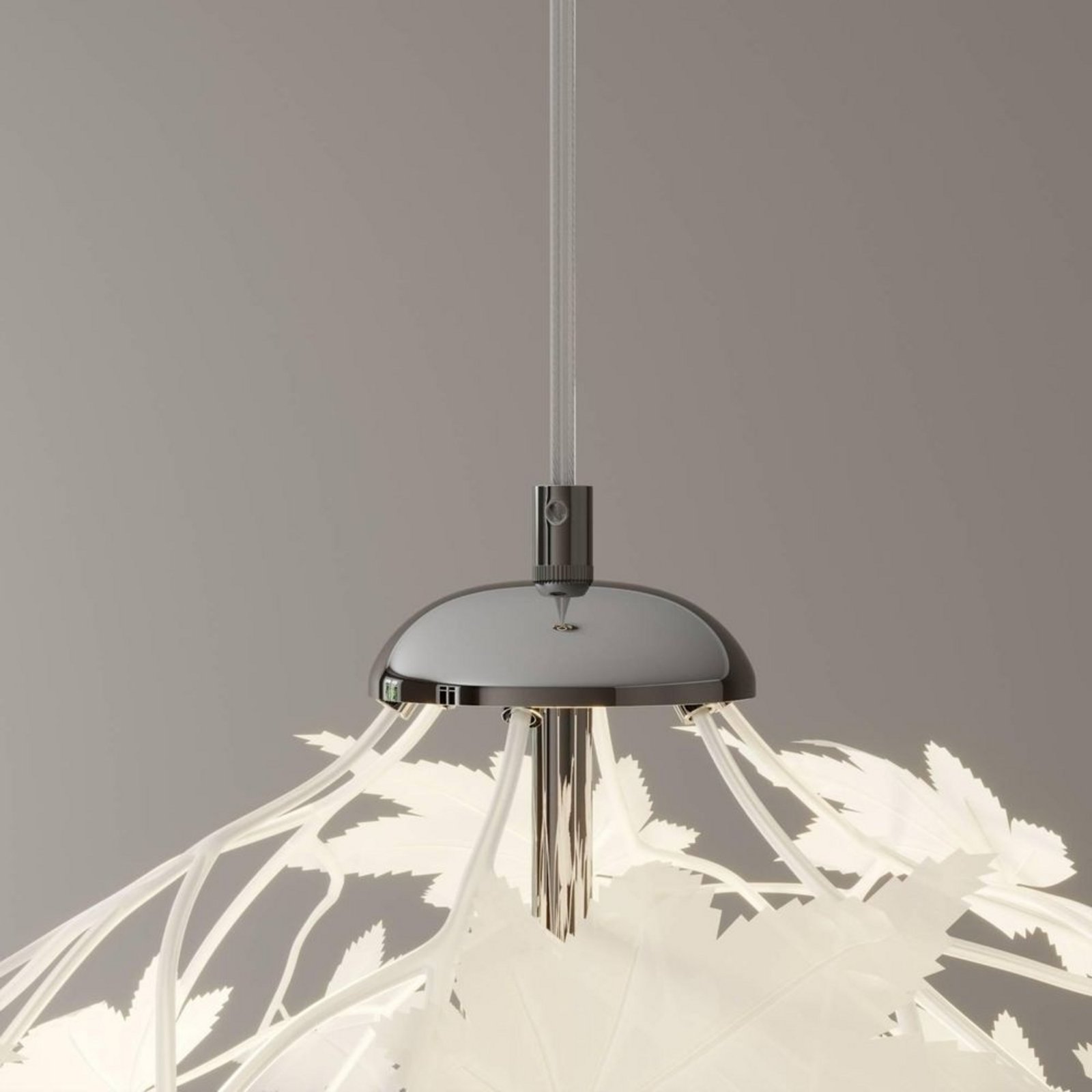 Maple Pendel Ø38 White/Chrome - Lindby