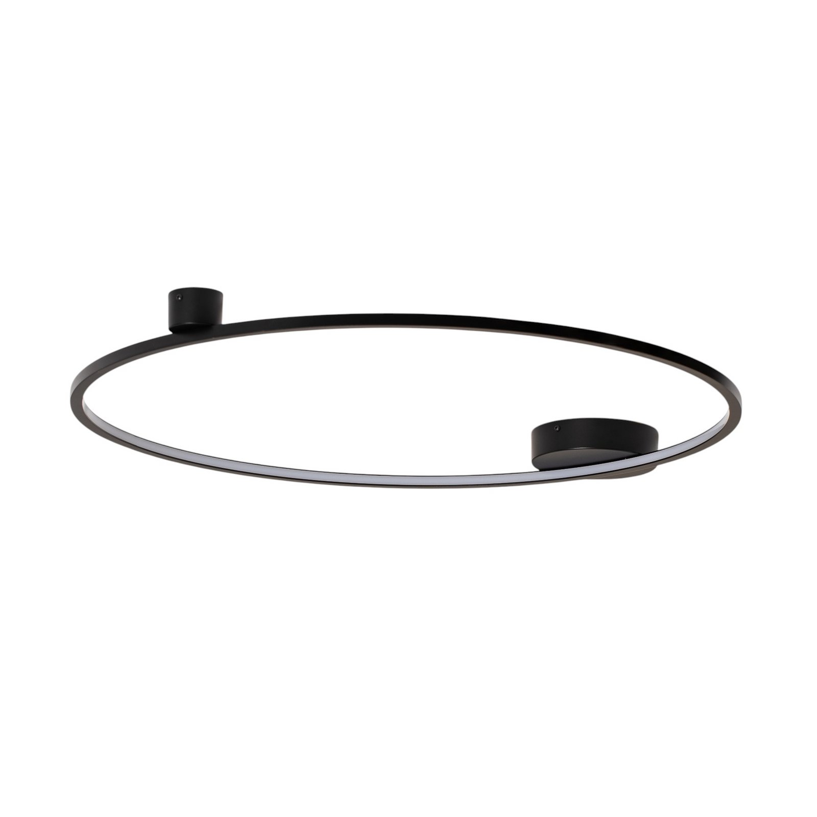 LED-Deckenleuchte Saturno, schwarz, Ø 80 cm, Metall, 4.000 K
