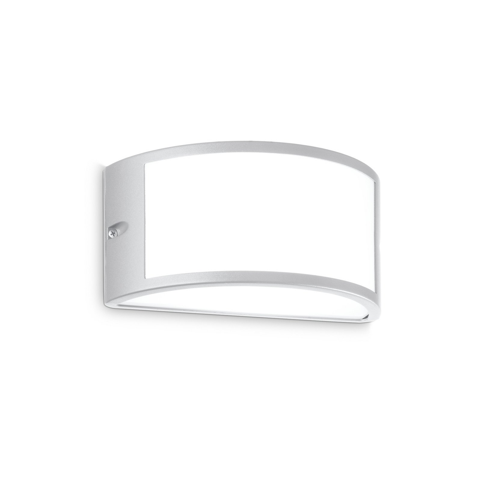 Ideal Lux utomhusvägglampa Rex 1, grå, aluminium, IP44, E27