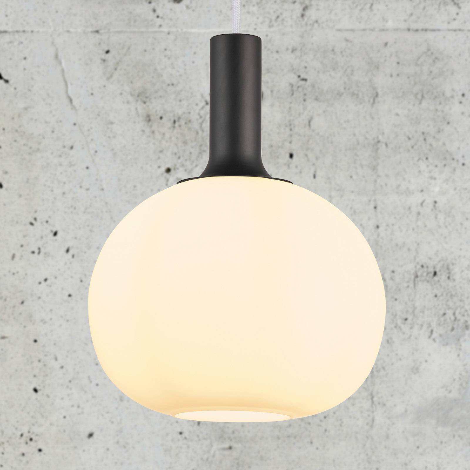 Lampa wisząca Alton szklany klosz biała Ø 25cm