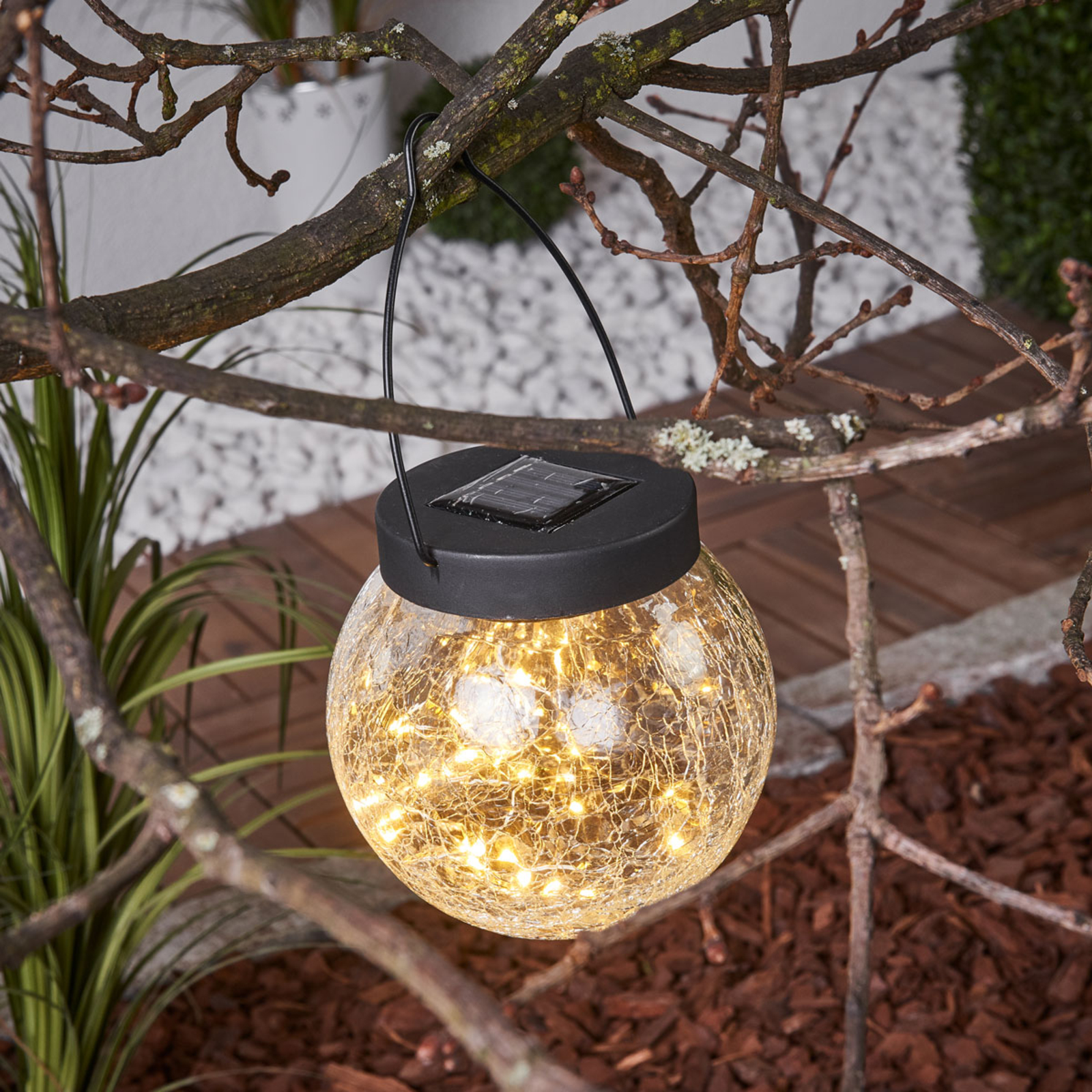 Best Season Small solar decorative light Glory for hanging, aluminium, glass, plastic, 0.9 W