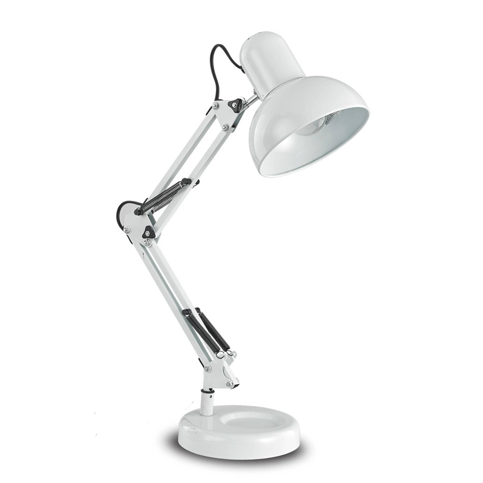 Ideallux Stolní lampa Kelly s kloubovým ramenem, E27, bílá
