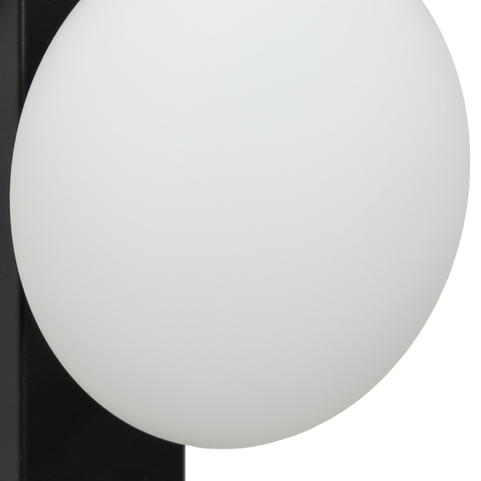 Lindby Wandleuchte Tavrik, schwarz/weiß, Höhe 30 cm, Glas