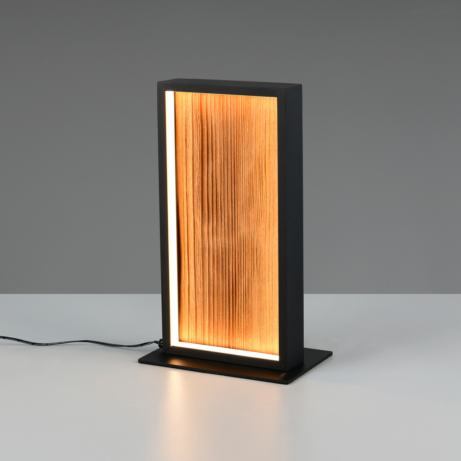 lampada LED da tavolo Kalea, altezza 30 cm, color legno, legno lampada LED da tavolo Kalea, altezza 30 cm, color legno, legno