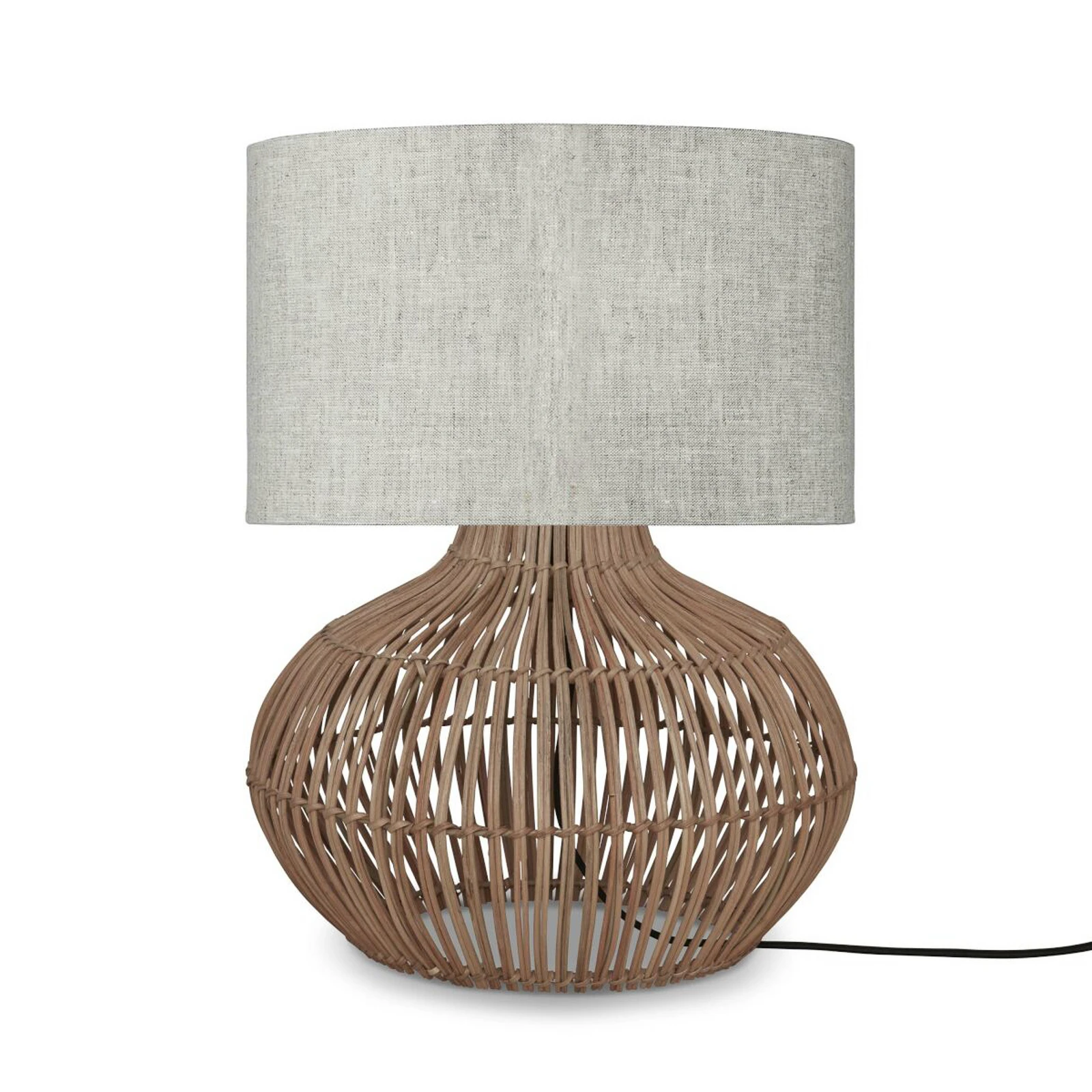 GOOD & MOJO Kalahari stolní lampa 32 cm, světlé plátno