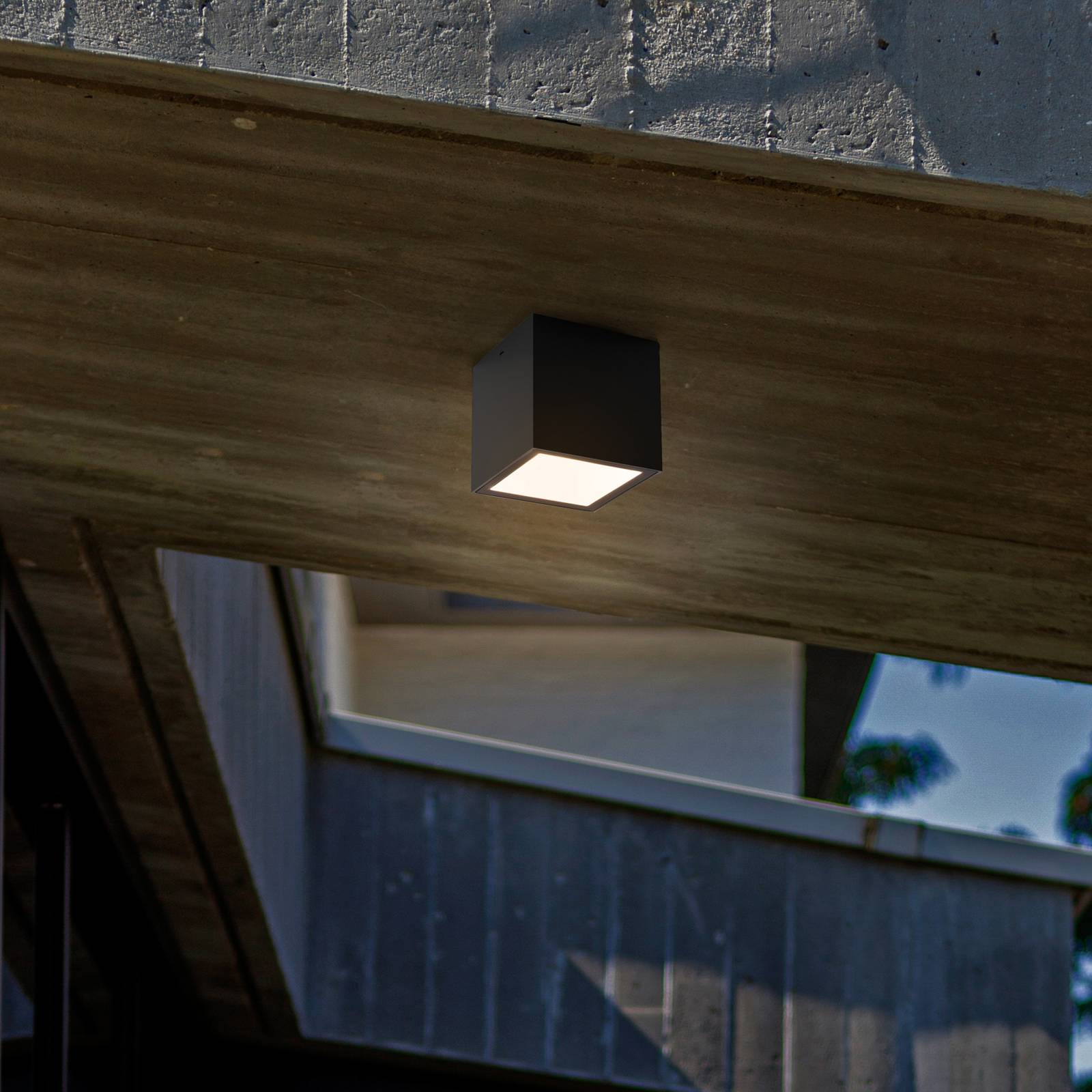 Sufitowa zewnętrzna LED Gemini XS 3 000 K antracyt