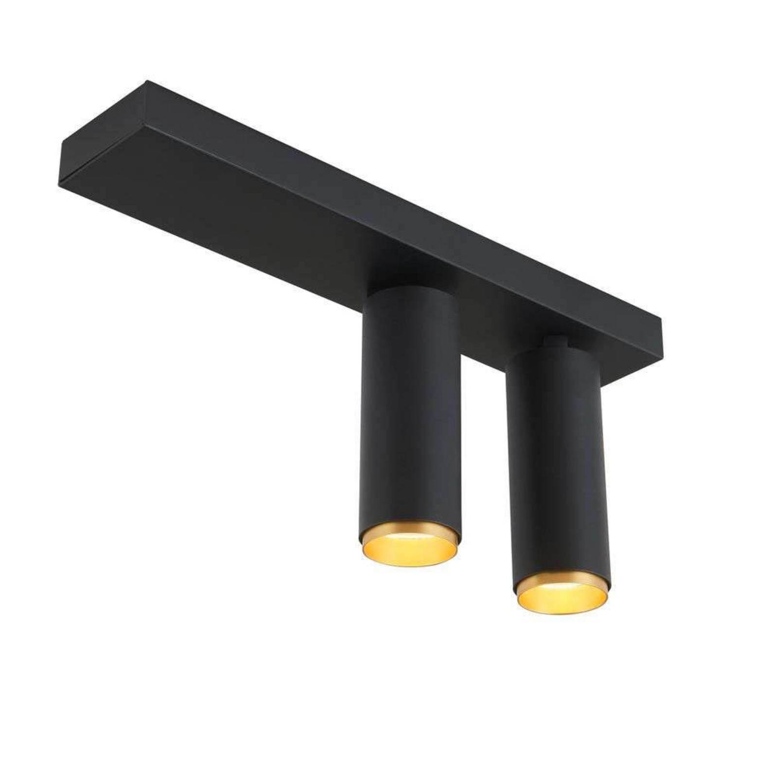 LOOM DESIGN LED-Deckenstrahler X-Beam, 2-flg., schwarz günstig online kaufen