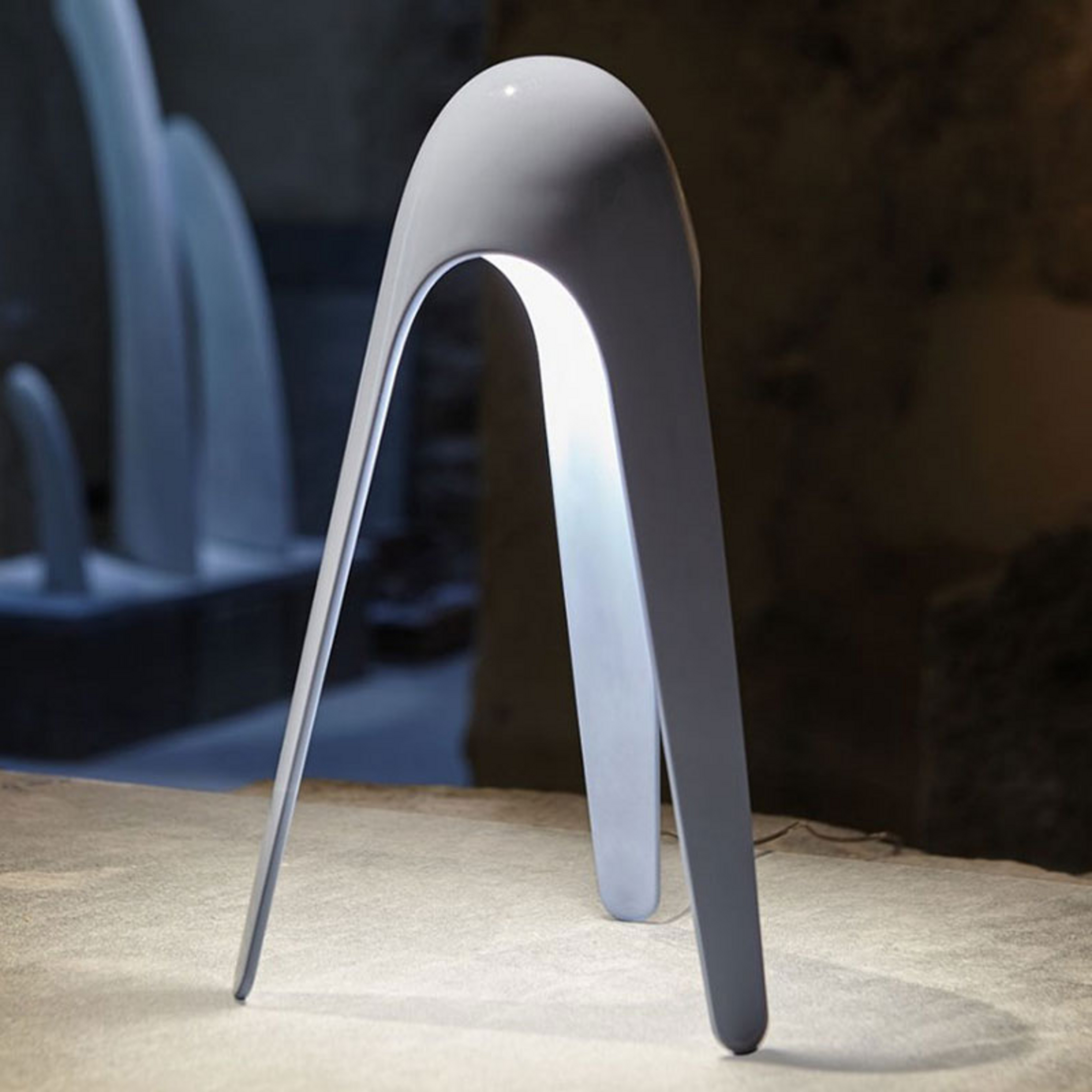 Martinelli Luce Cyborg lampe à poser LED, grise