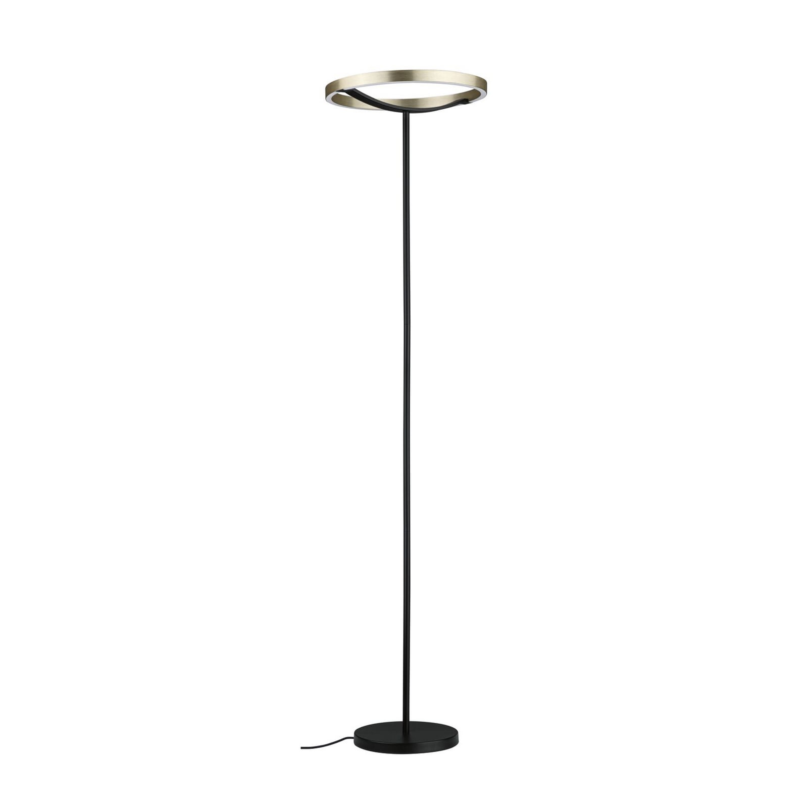 Lampada LED da pavimento Paulmann Melira, nera/dorata, altezza 157 cm