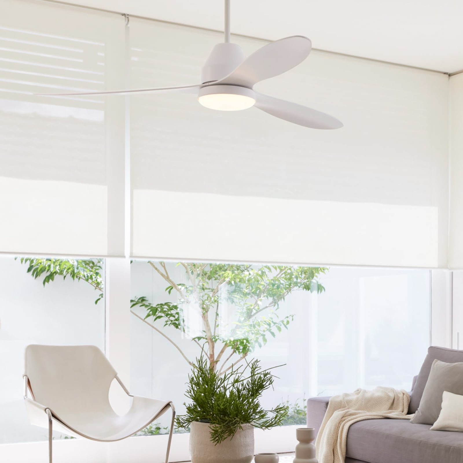 Whitehaven Deckenventilator mit Licht weiß leise - Beacon