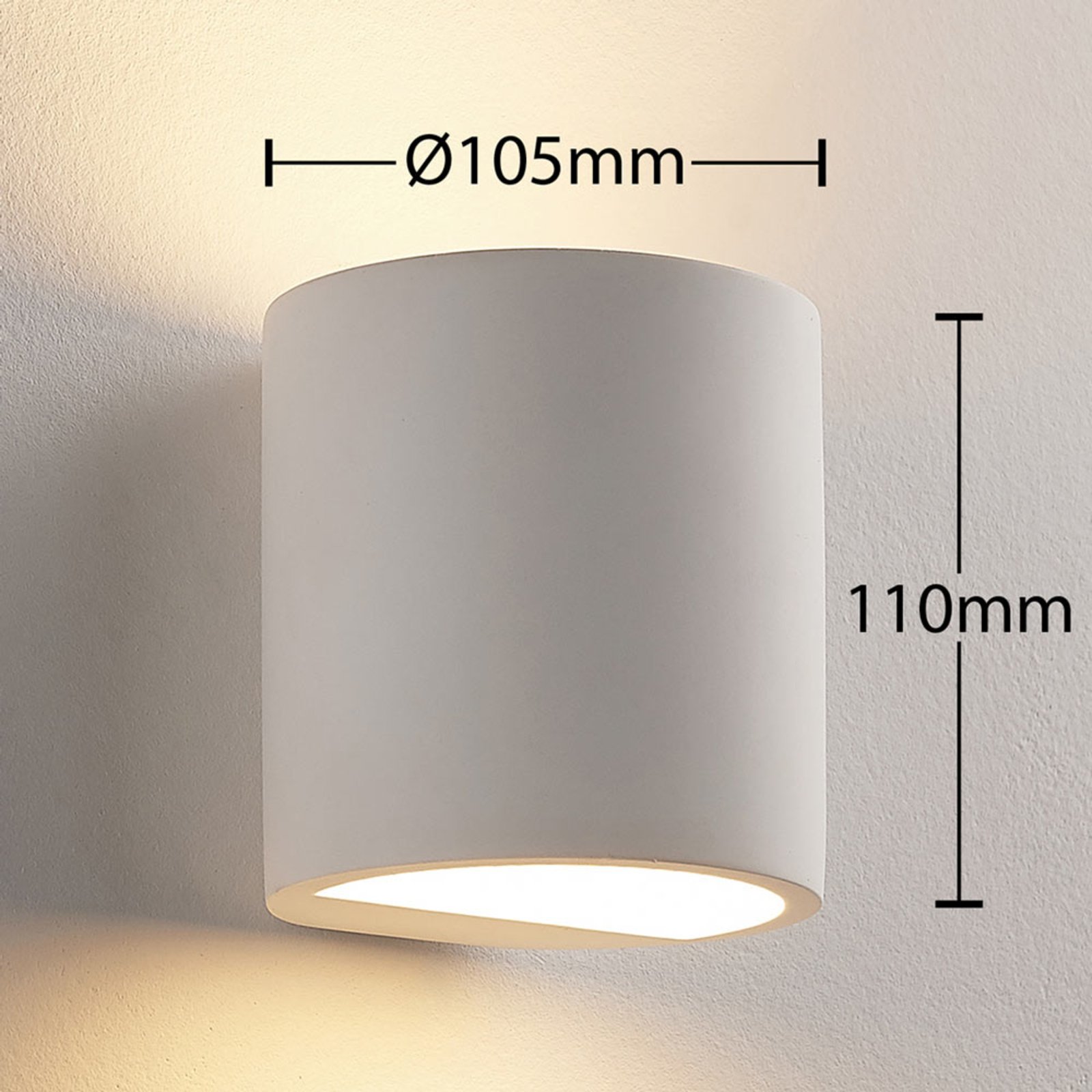 Krista Aplique de Pared Cast White - Lindby