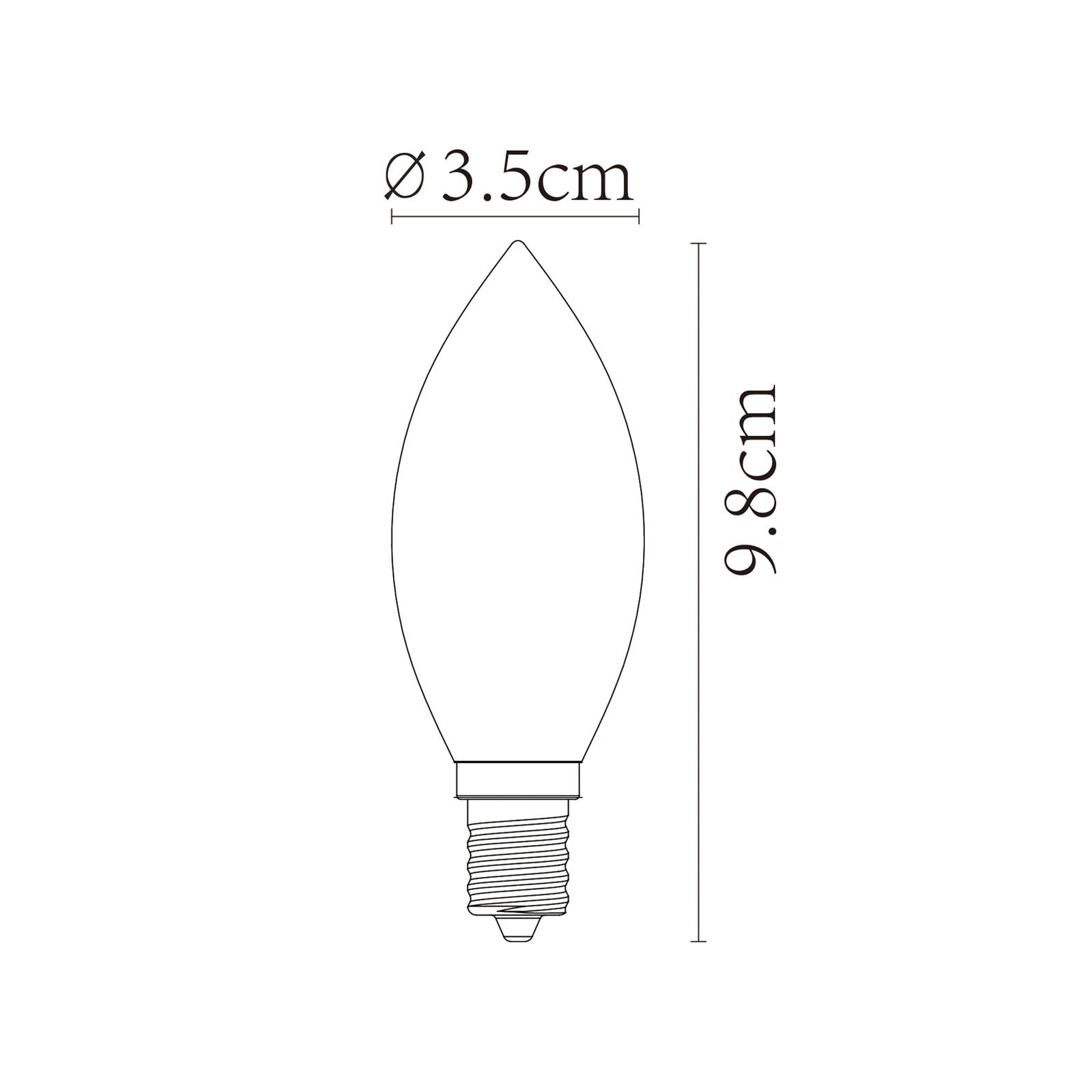 LED-kynttilälamppu E14 3W 2 200 K himmennettävä