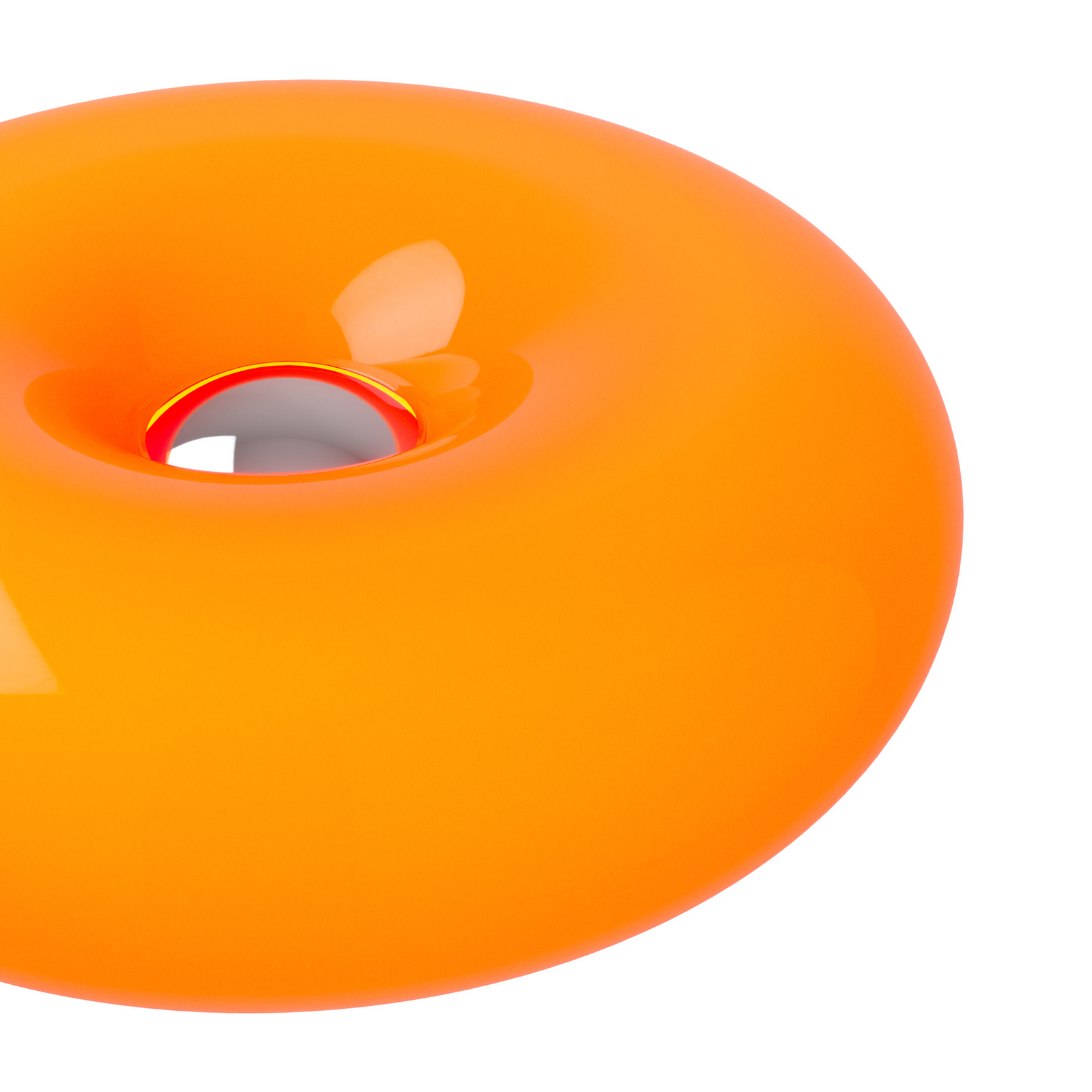 LED tafellamp Basile, oranje, glas, 2.700 K