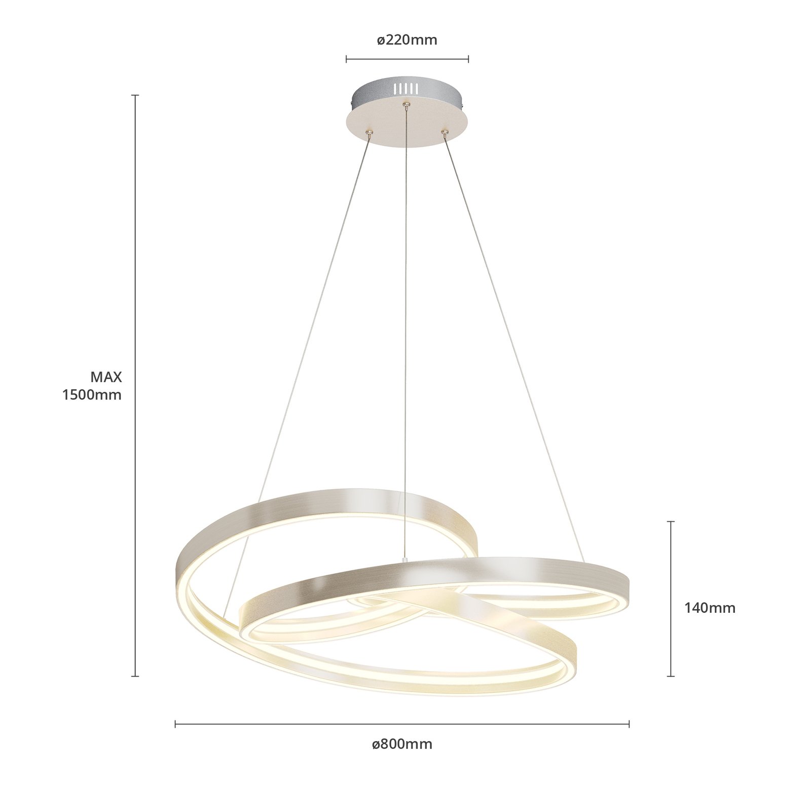 Gunbritt LED Hanglamp Ø80 Alu - Lucande