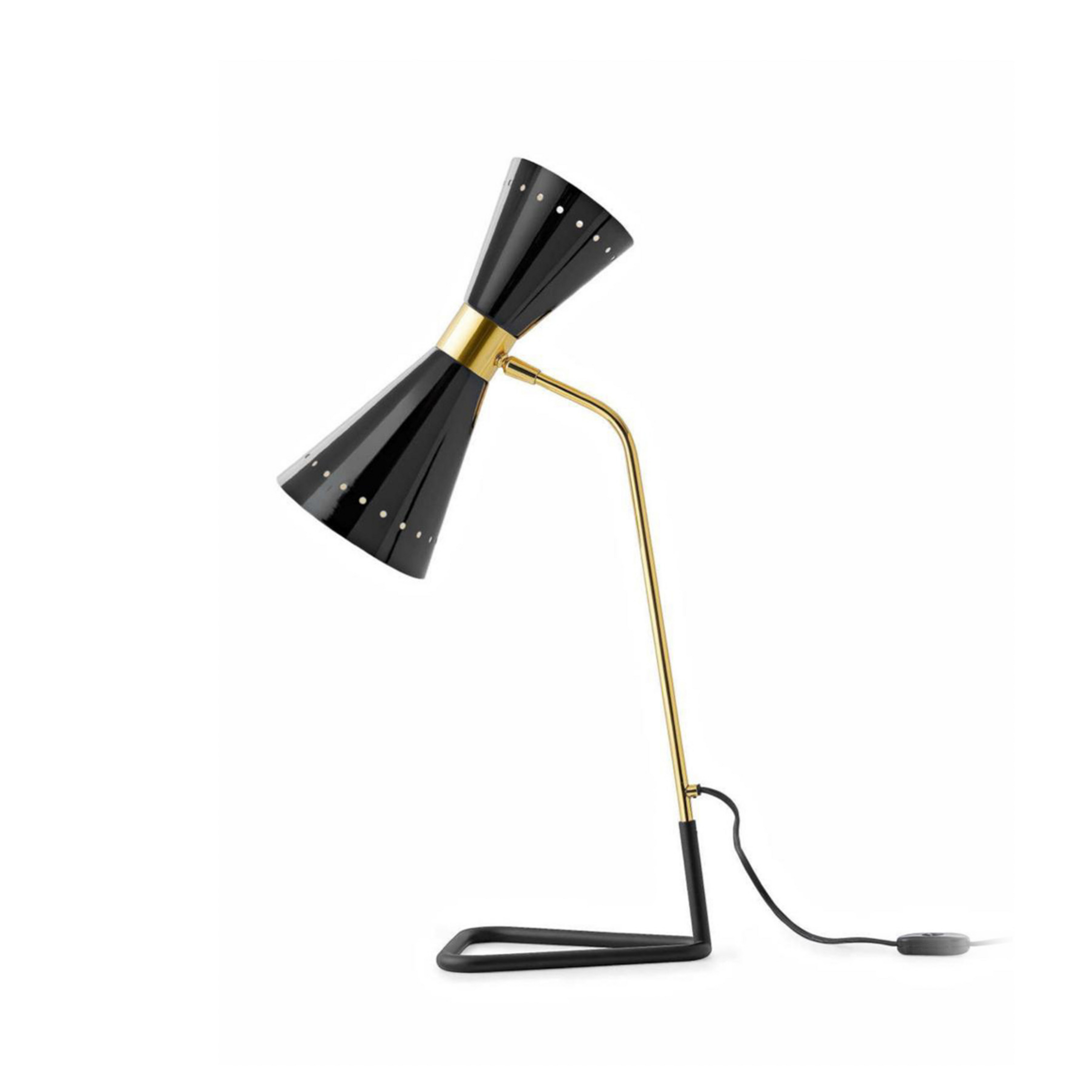 Lampada da tavolo Megafono, nera, altezza 62 cm, metallo - Stilnovo