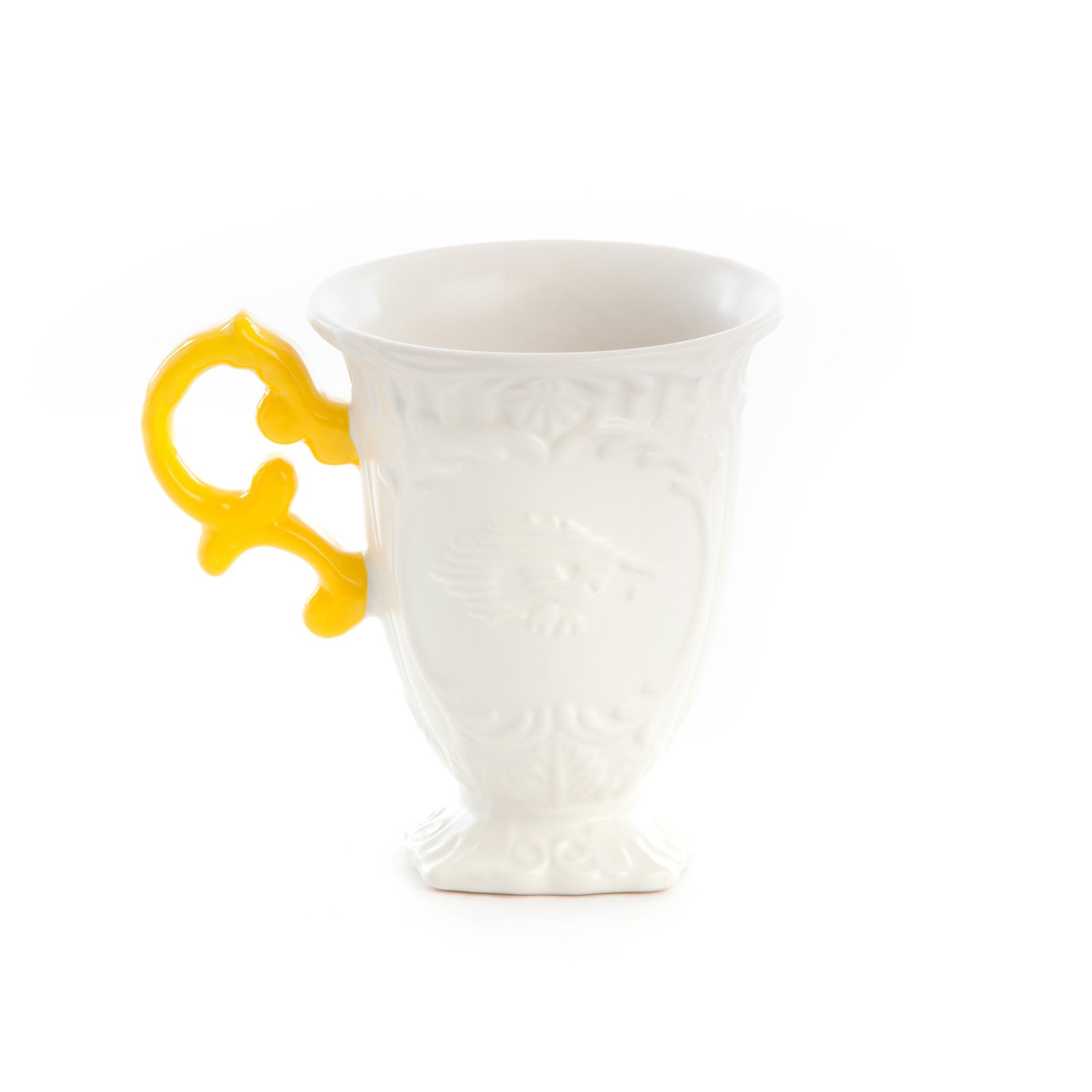 SELETTI hrnek I-Wares, bílý / žlutý, 300 ml, porcelán