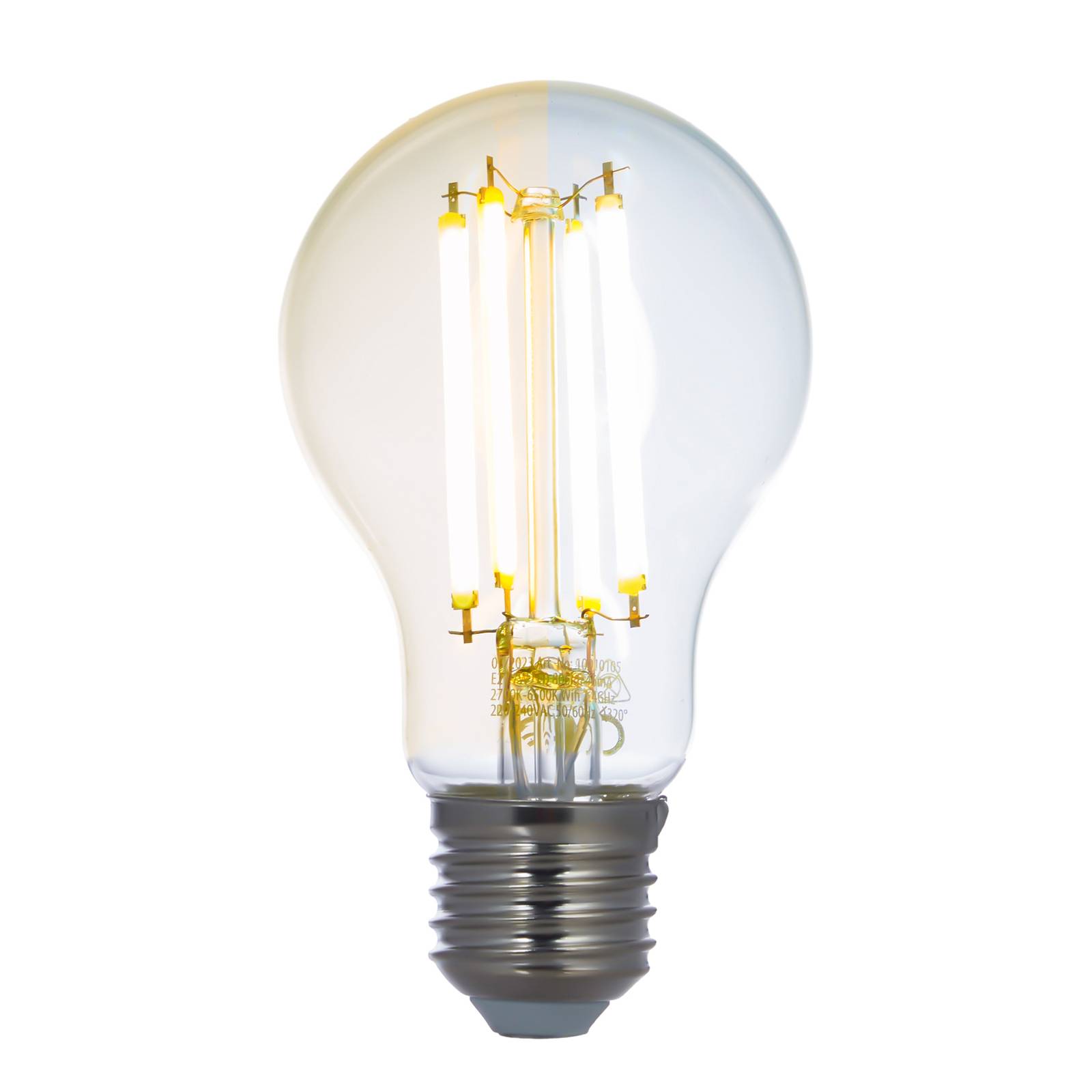 LUUMR Smart LED žiarovka číra E27 A60 7W Tuya WLAN CCT