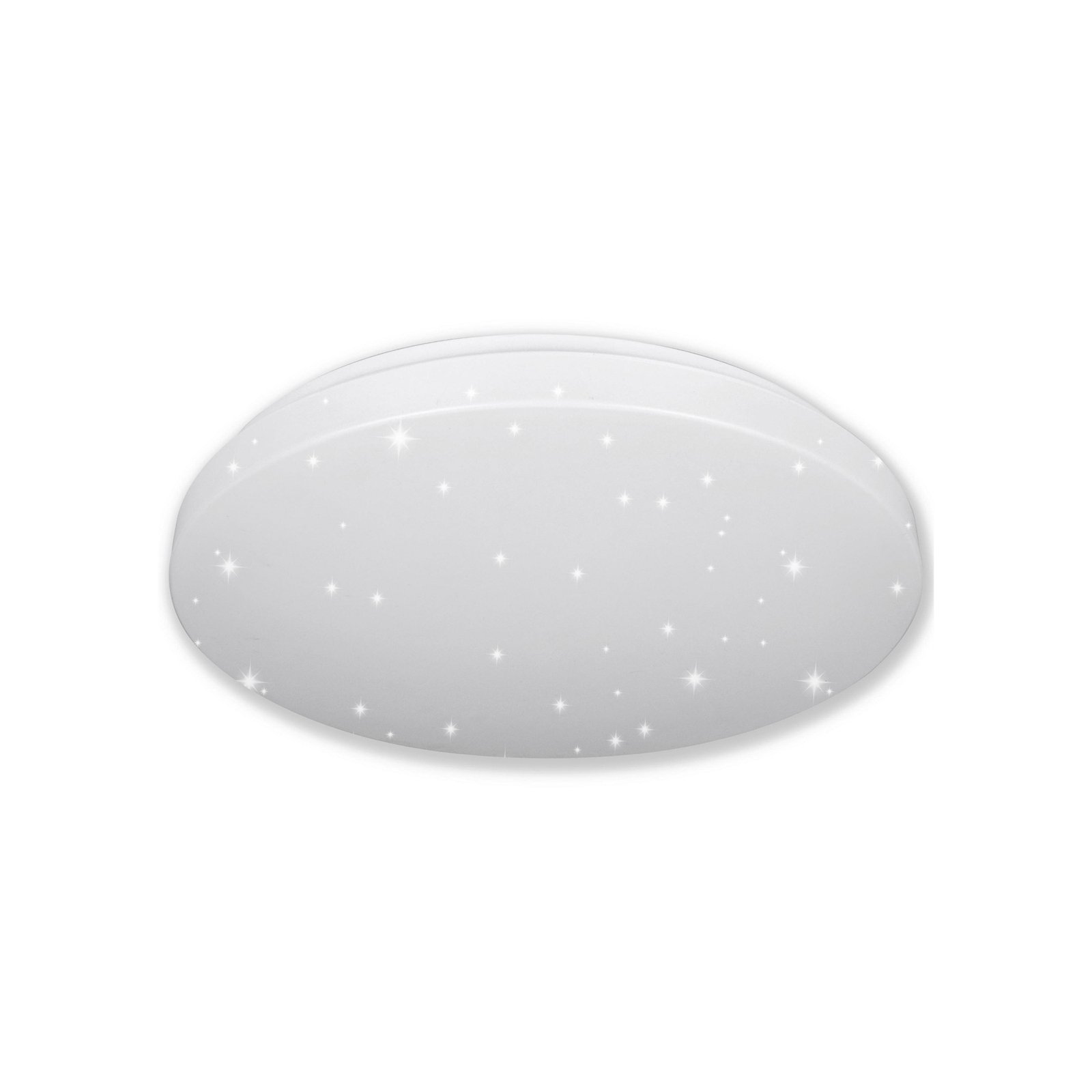 Plafonnier LED Reva Star, Ø 31 cm, blanc, plastique