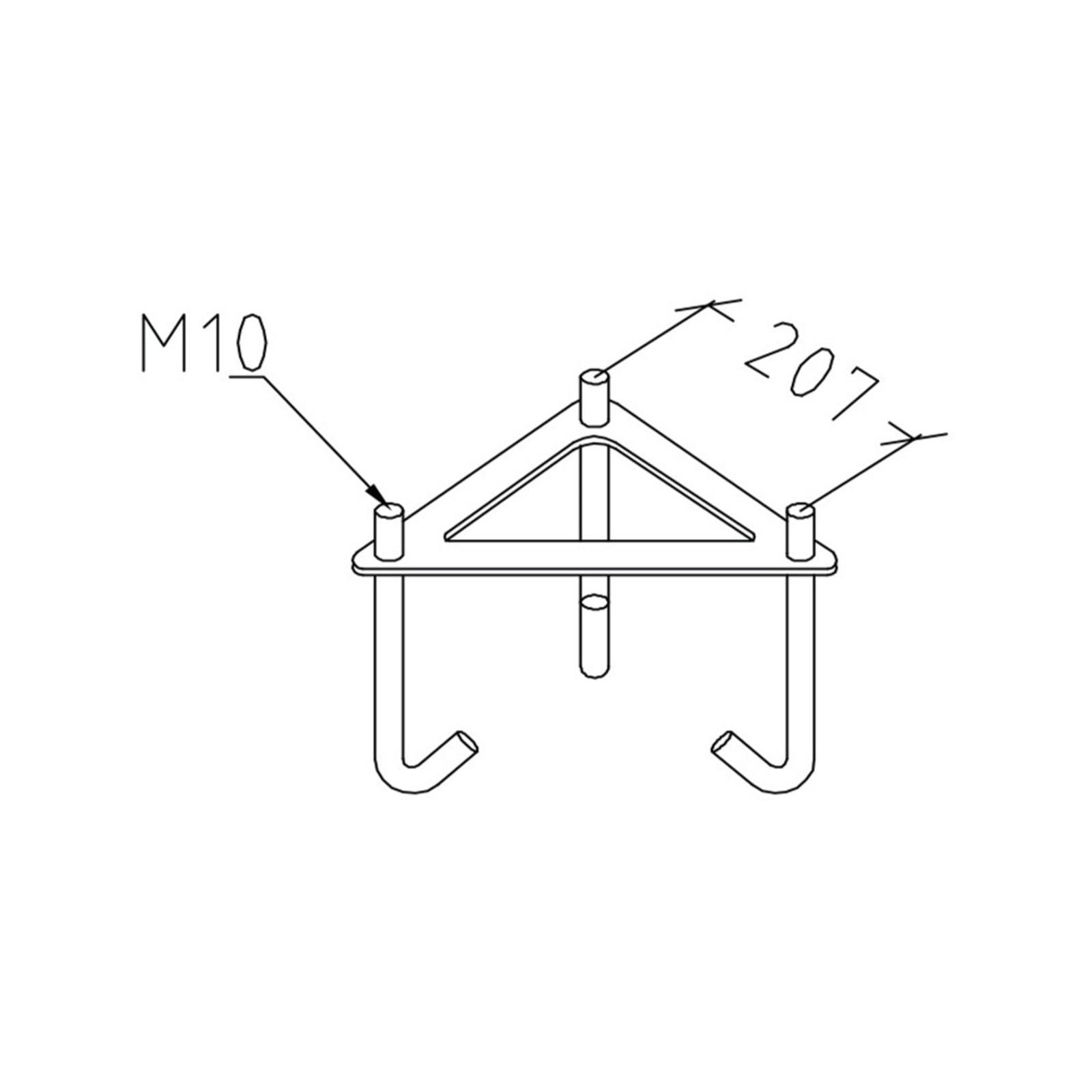 Como 3 Udendørs Parklampe t/Beton Forankring Sort Norlys - Terrasse - Aluminium