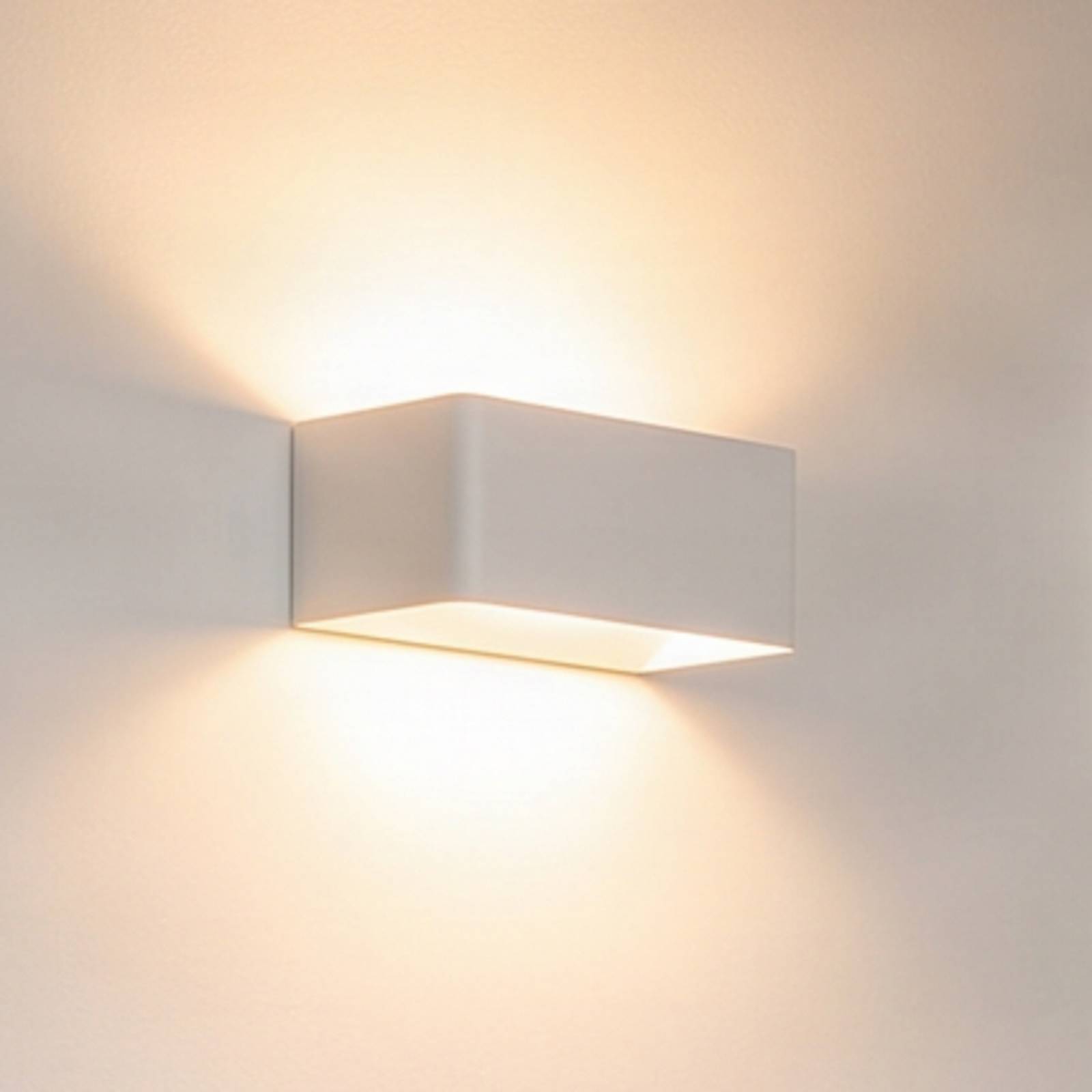 Arcchio LED kinkiet Karam, 20 cm, biały, metal, góra/dół