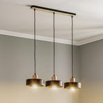 Tako pendant light, 3-bulb, black