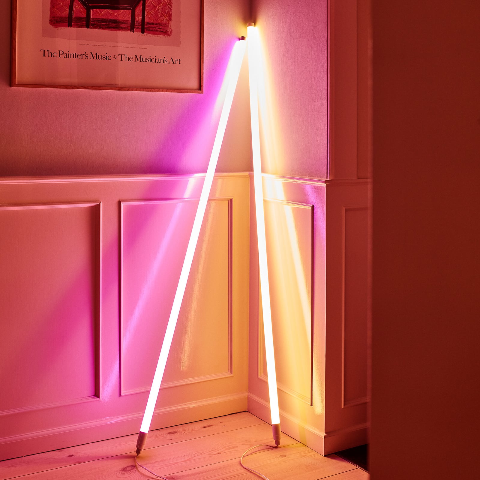 HAY Lampadina tubolare LED Neon Tube, rosa, PVC, lunghezza 1,5 m, spina