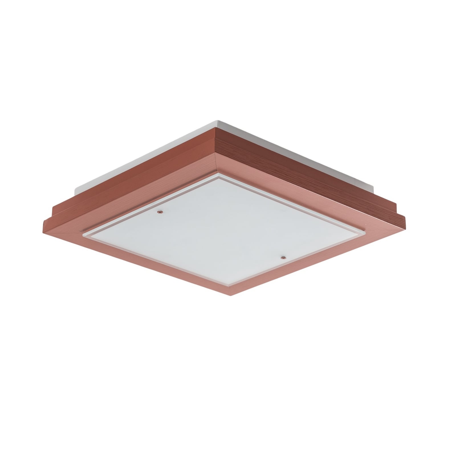Plafondlamp Tally, breedte 32 cm, terracotta, hout, E27