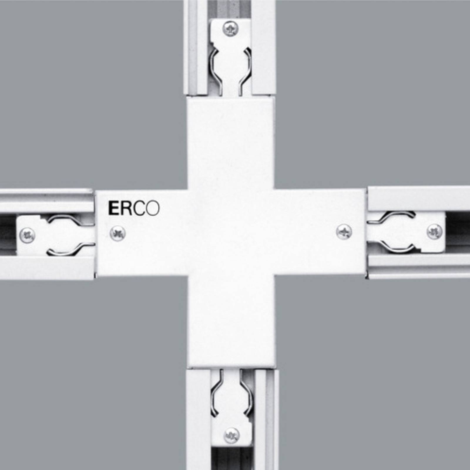 Image of ERCO Raccord en X pour rail triphasé, blanc 