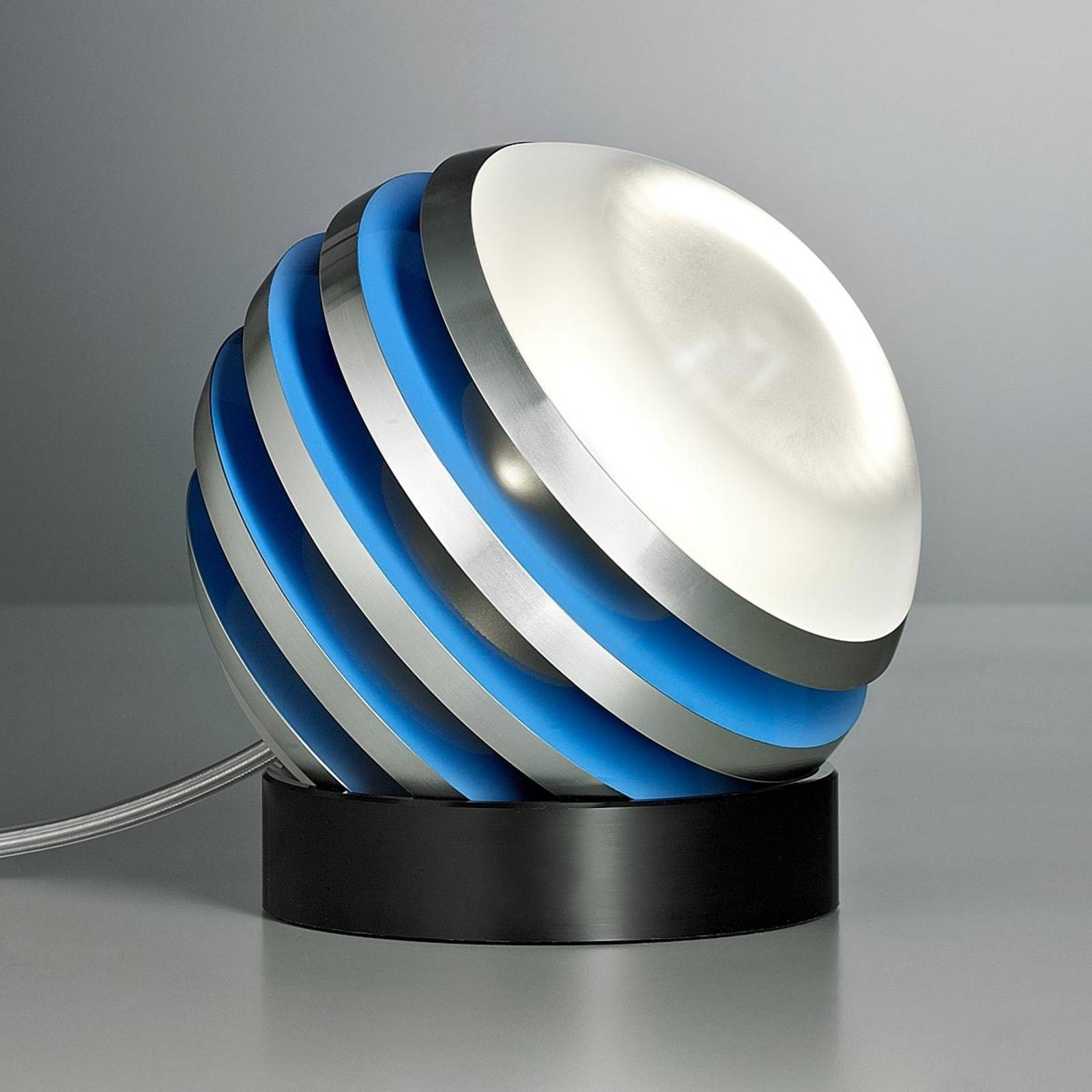 Originele led-tafellamp BULO, lichtblauw
