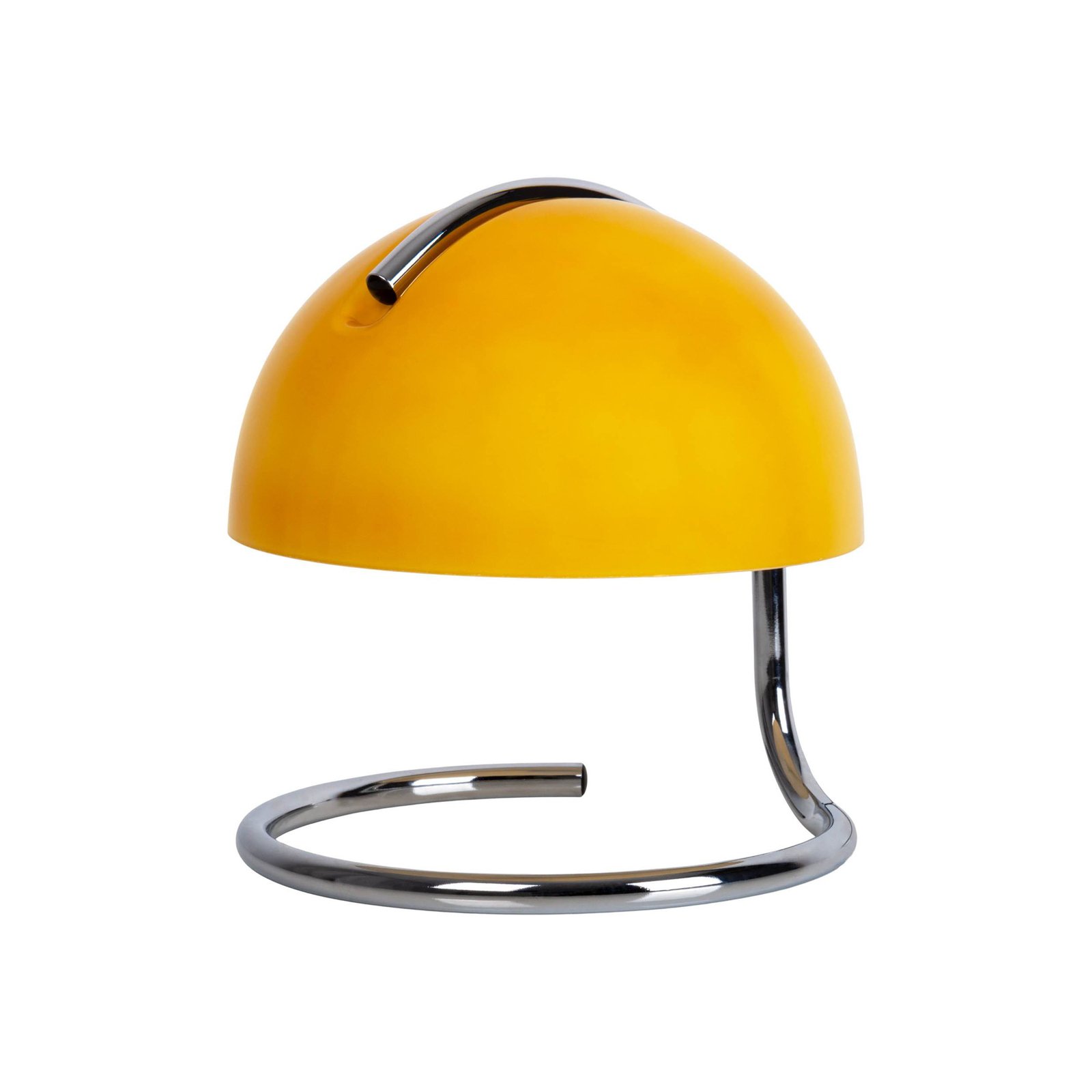 Burano table lamp, yellow, height 25 cm, glass/metal, E27