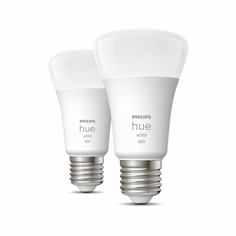 Philips Hue White 9 W E27 LED-pære, 2-er-sett