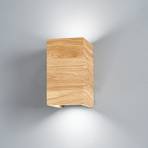LED stenska svetilka Shine-Wood hrast 2xGU10 10x18cm