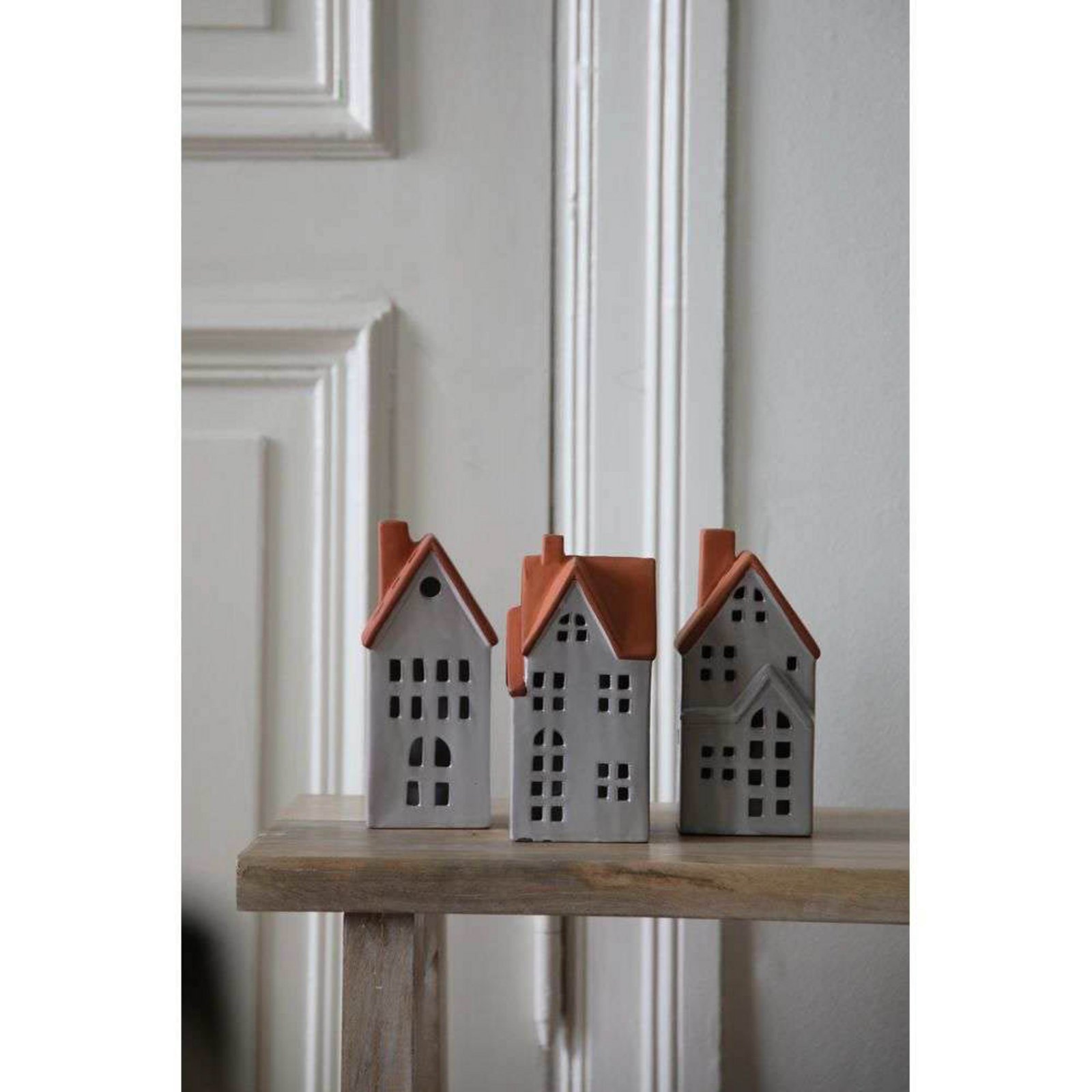 Molton Decoration Bordlampe 3 pcs. White/Brown - Markslöjd