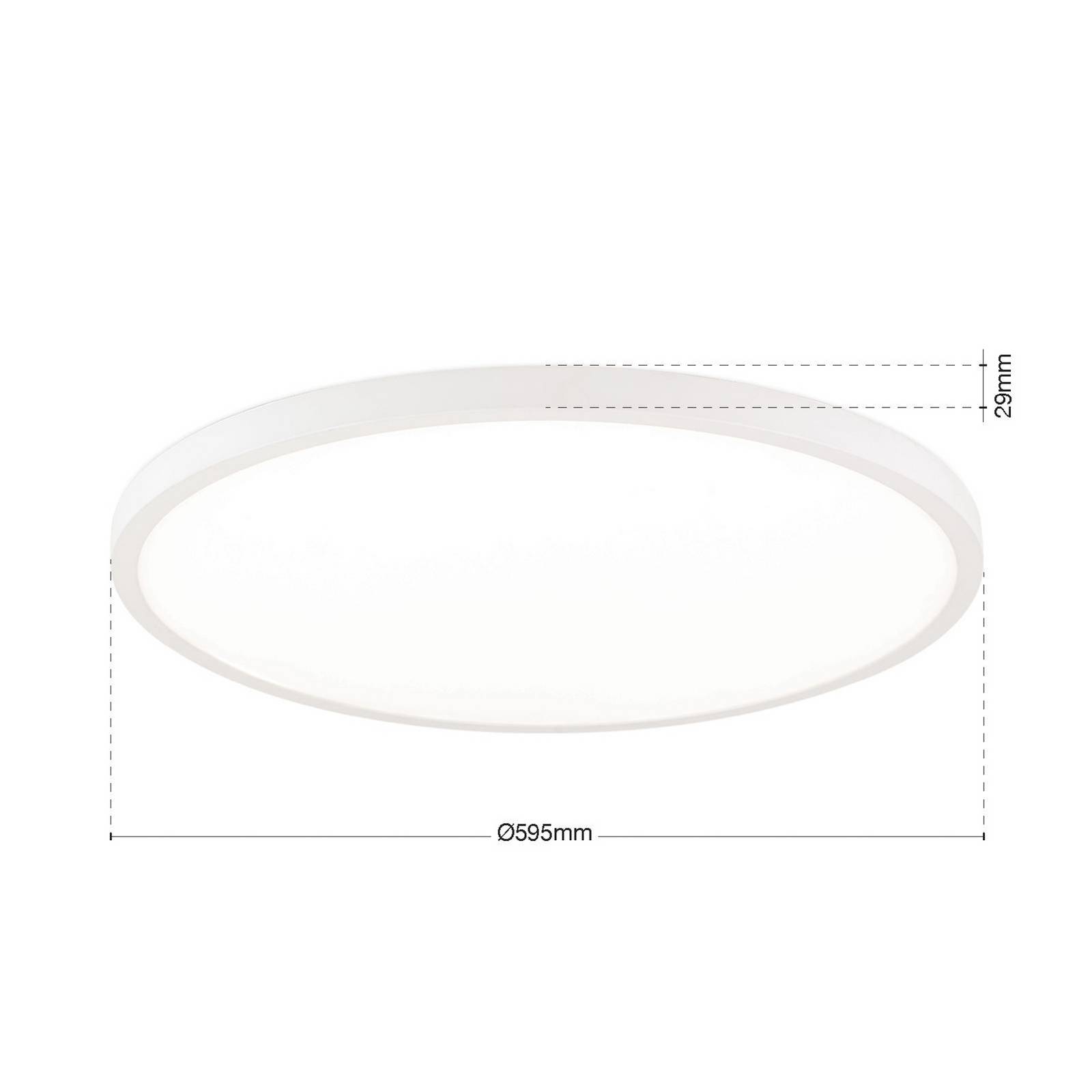 LED-Deckenlampe Disc, weiß Ø 60 cm, CCT, Metall/Kunststoff günstig online kaufen
