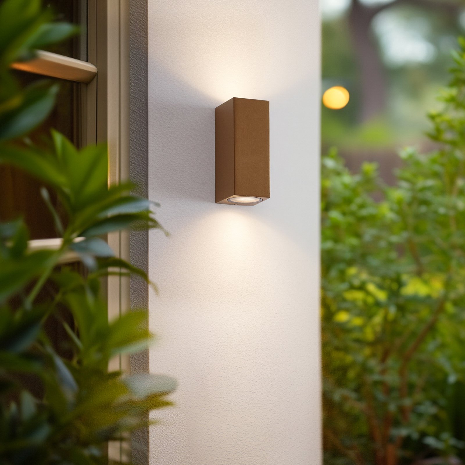 Xava Na zewnątrz Lampa Ścienna Up/Down Brązowy - Lucande