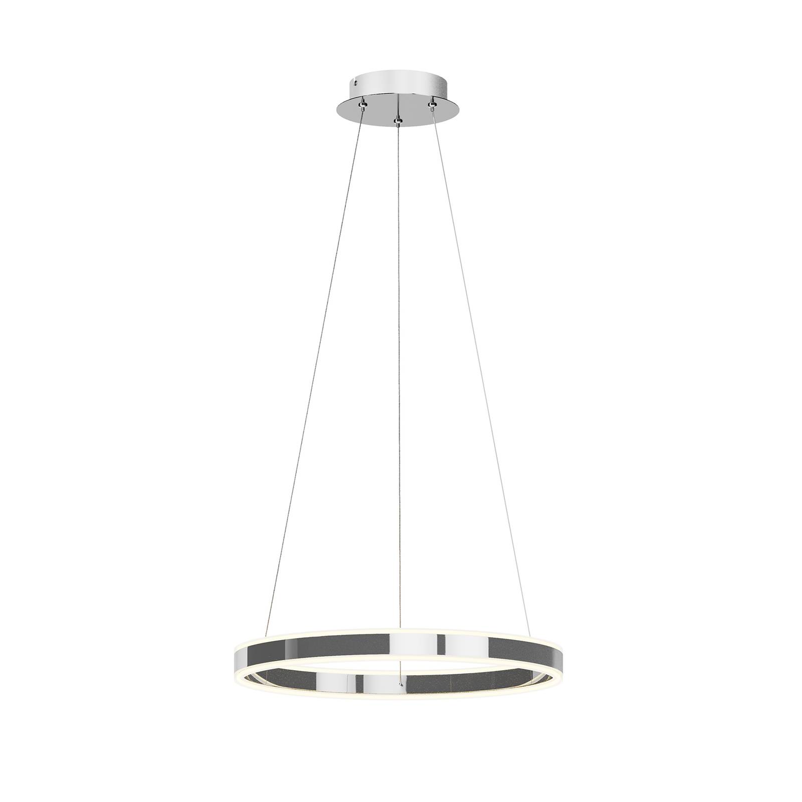 Suspension LED Lyani en chromé dimmable 50 cm