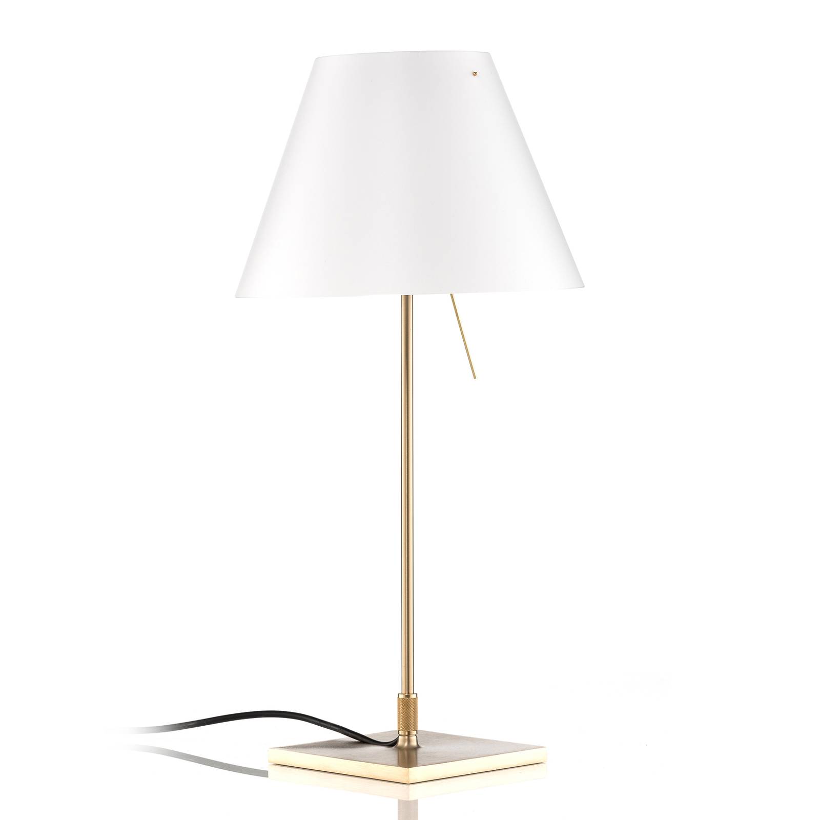 Luceplan Costanzina asztali lámpa sárgaréz fehér