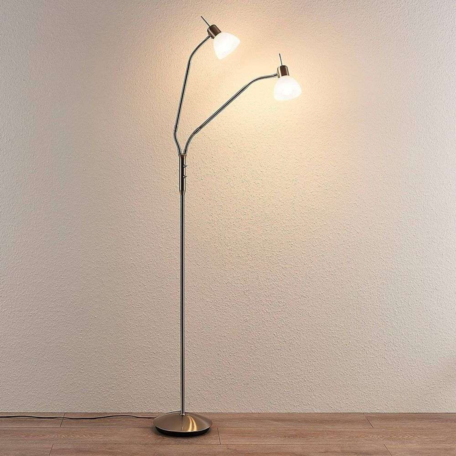 Gwendolin 2 Stojací Lampa Nickel - Lindby