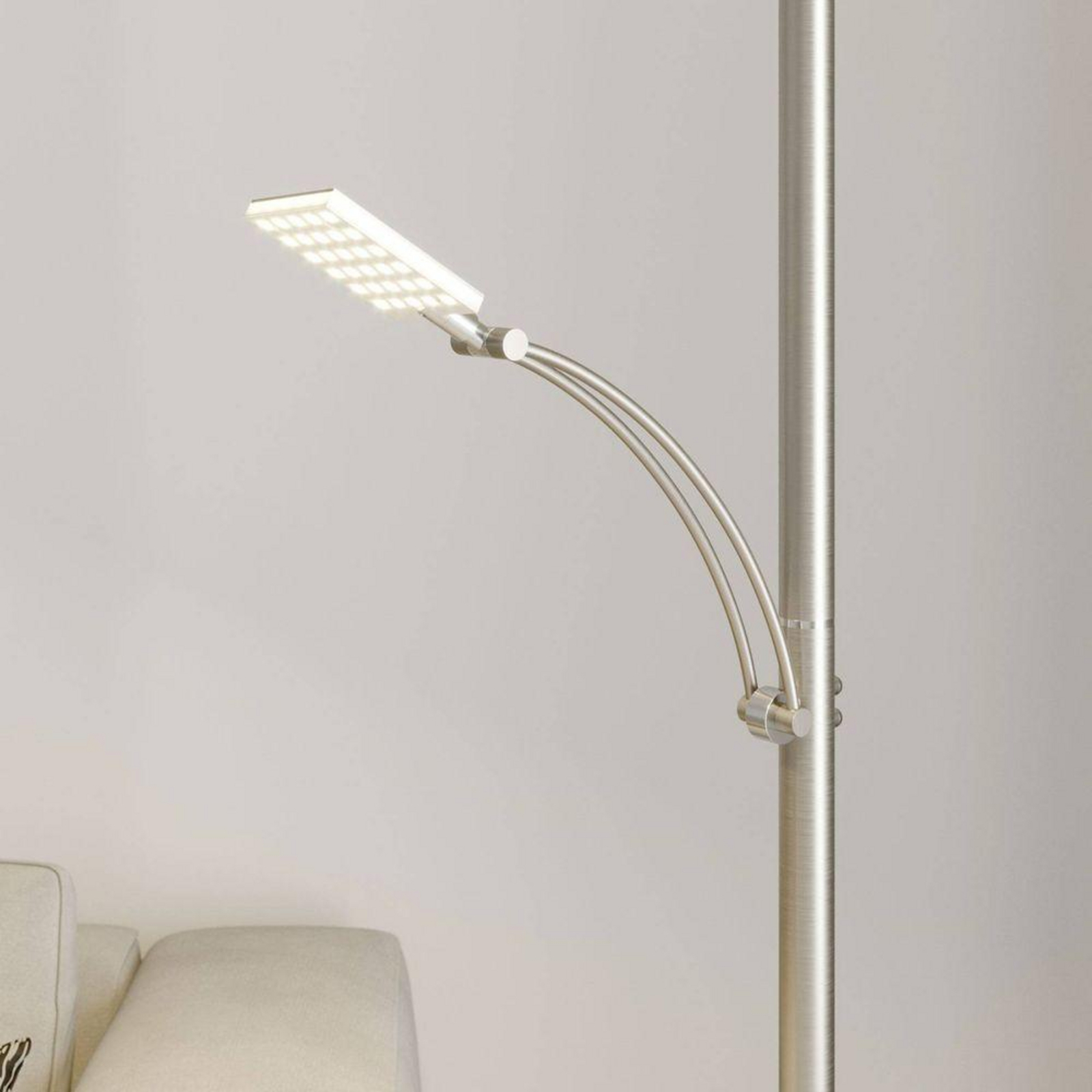 Parthena LED Piantana Nickel - Lucande