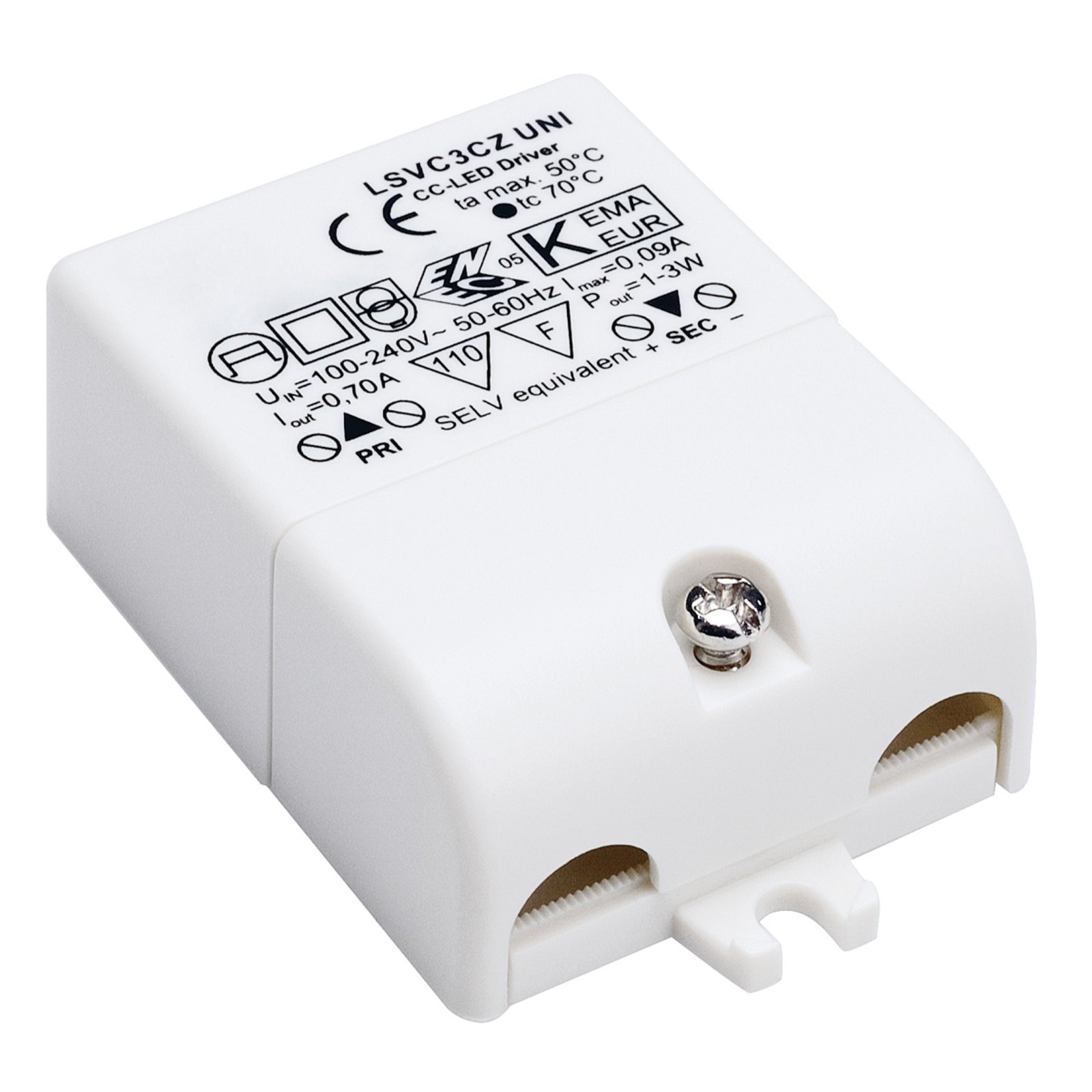 SLV LED driver 3 W 700 mA, L: 5.5 cm, W: 4 cm, H: 2 cm
