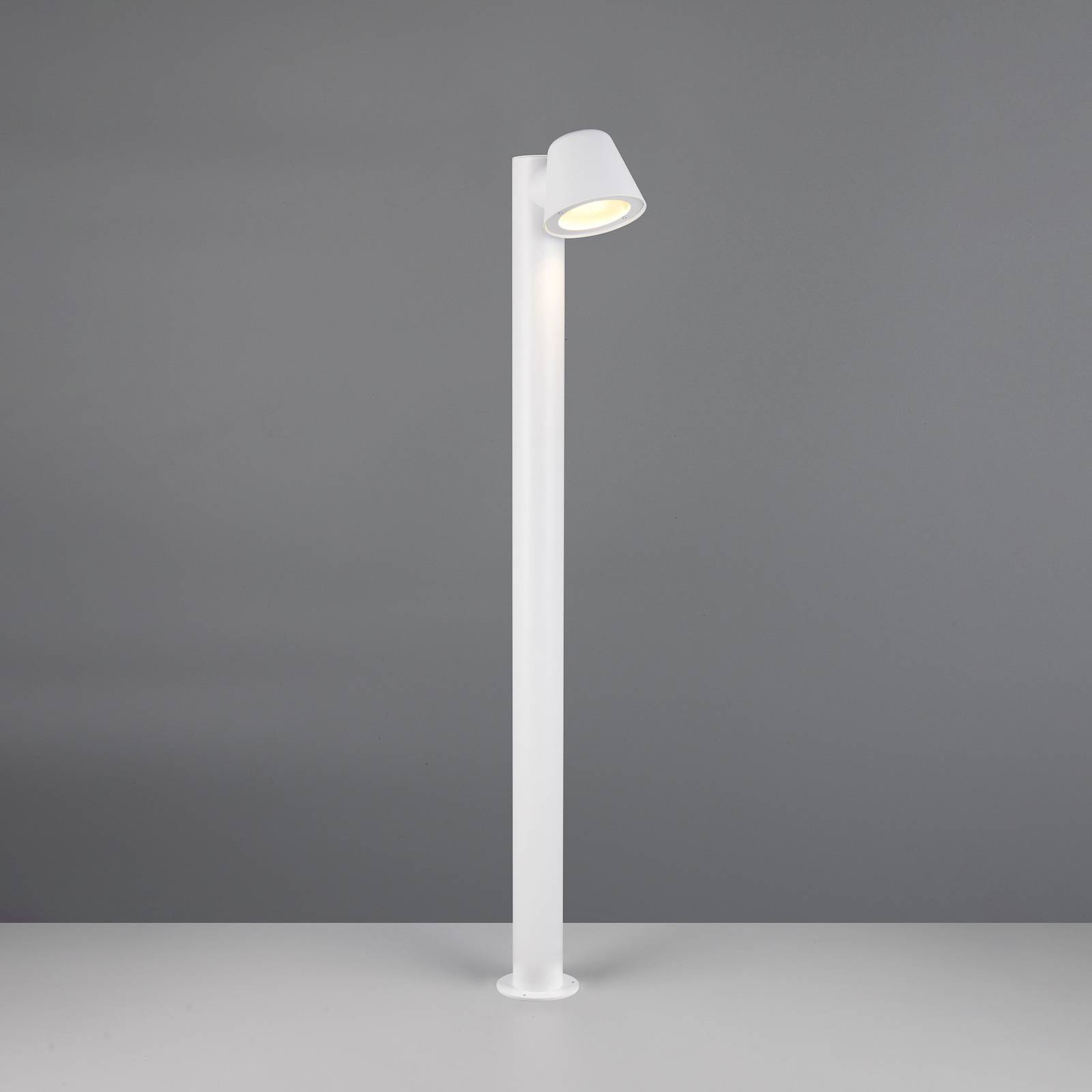 Trio Lighting Väglampa Beni, matt vit, höjd 100 cm, metall