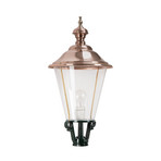 Wegeleuchte K3b mit Kupferdeckel, grün