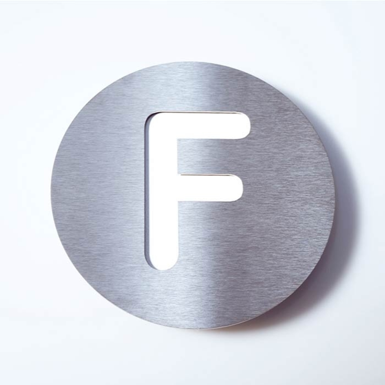 Číslo domu z ušľachtilej ocele Round – F