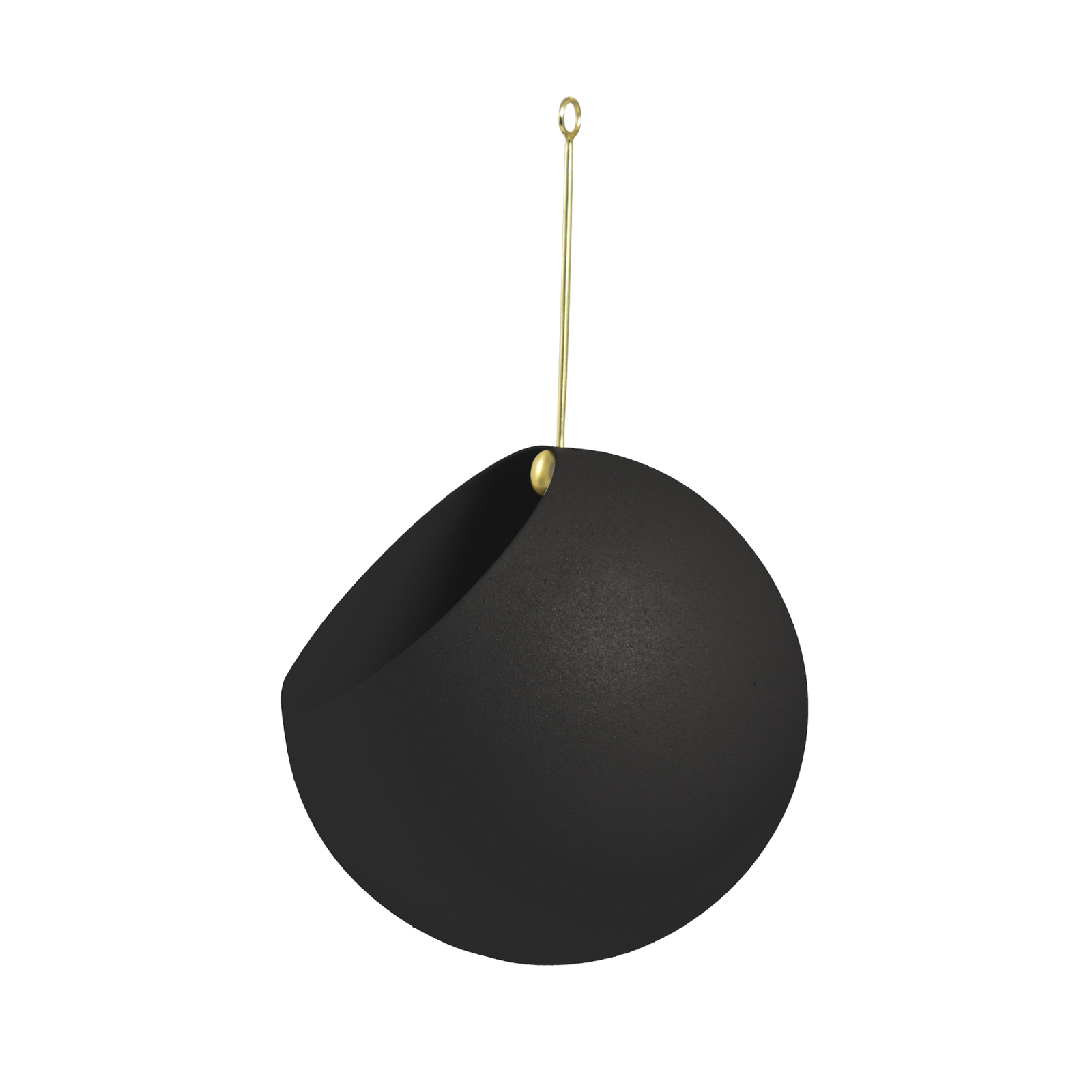 AYTM Globe bloempot, hangend, Ø 17 cm, zwart, aluminium