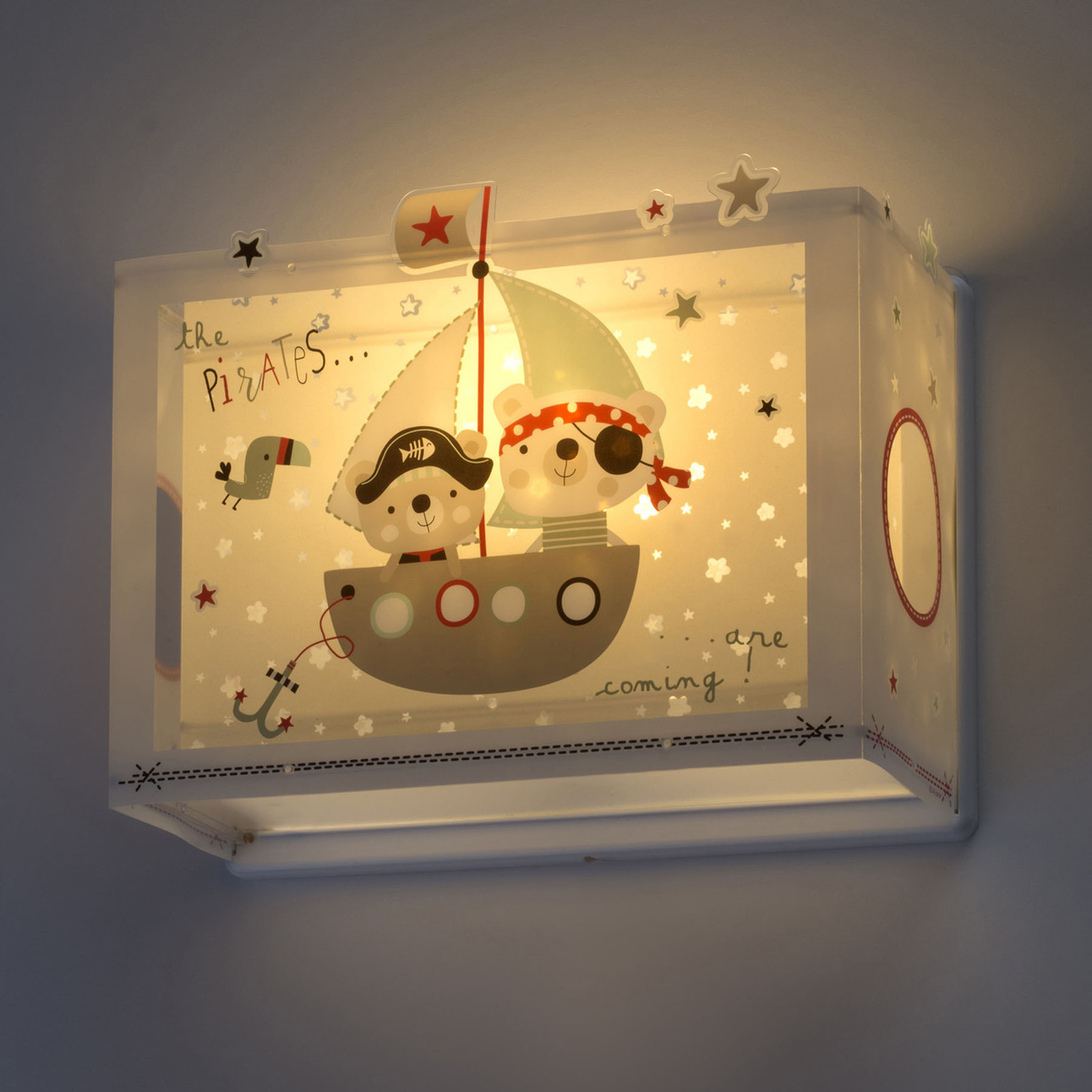 Children's wall light The Pirates with plug