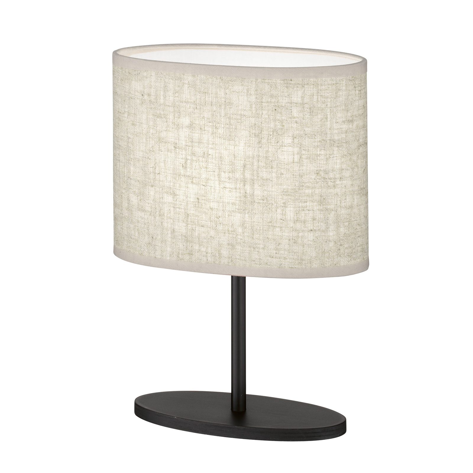 MOMO table lamp with fabric shade, black/sander