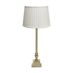 PR Home stolová lampa Linné Sofia Plissé 66 cm biela/zlaté plátno