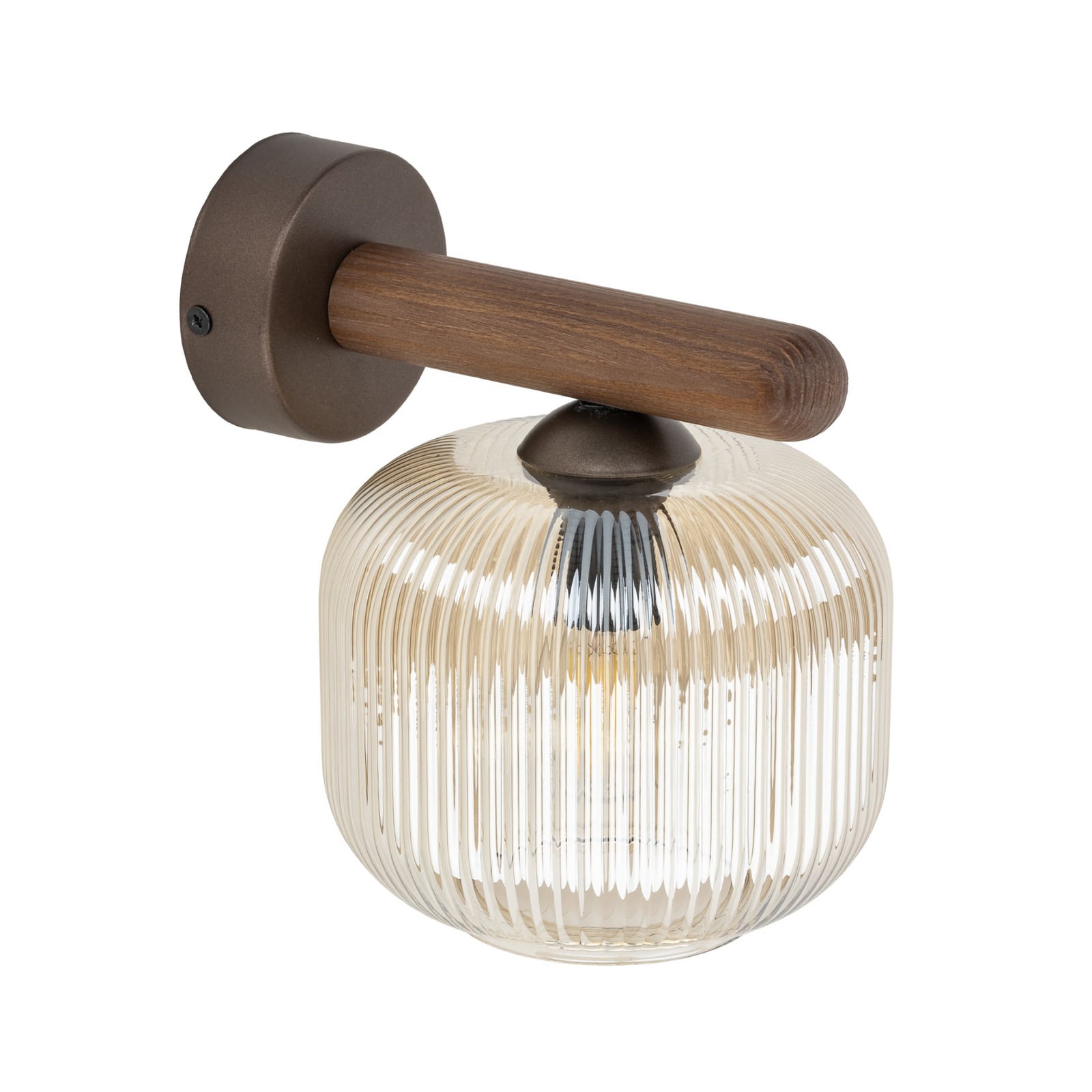 Salvia wall light, brown/cognac, glass, height 20 cm, E14 Salvia wall light, brown/cognac, glass, height 20 cm, E14