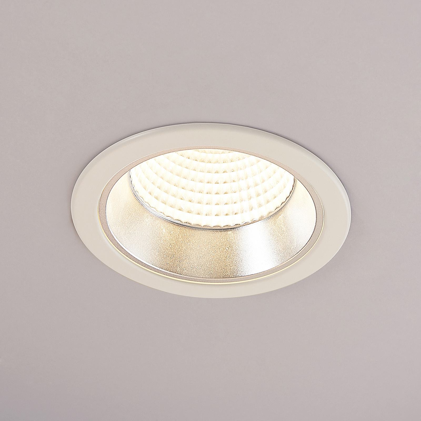 Arcchio Delano LED recessed spotlight, Ø 14.5 cm, for Living / Dining Room, aluminium, 13 W, energy efficiency: A+, H: 8.2 cm