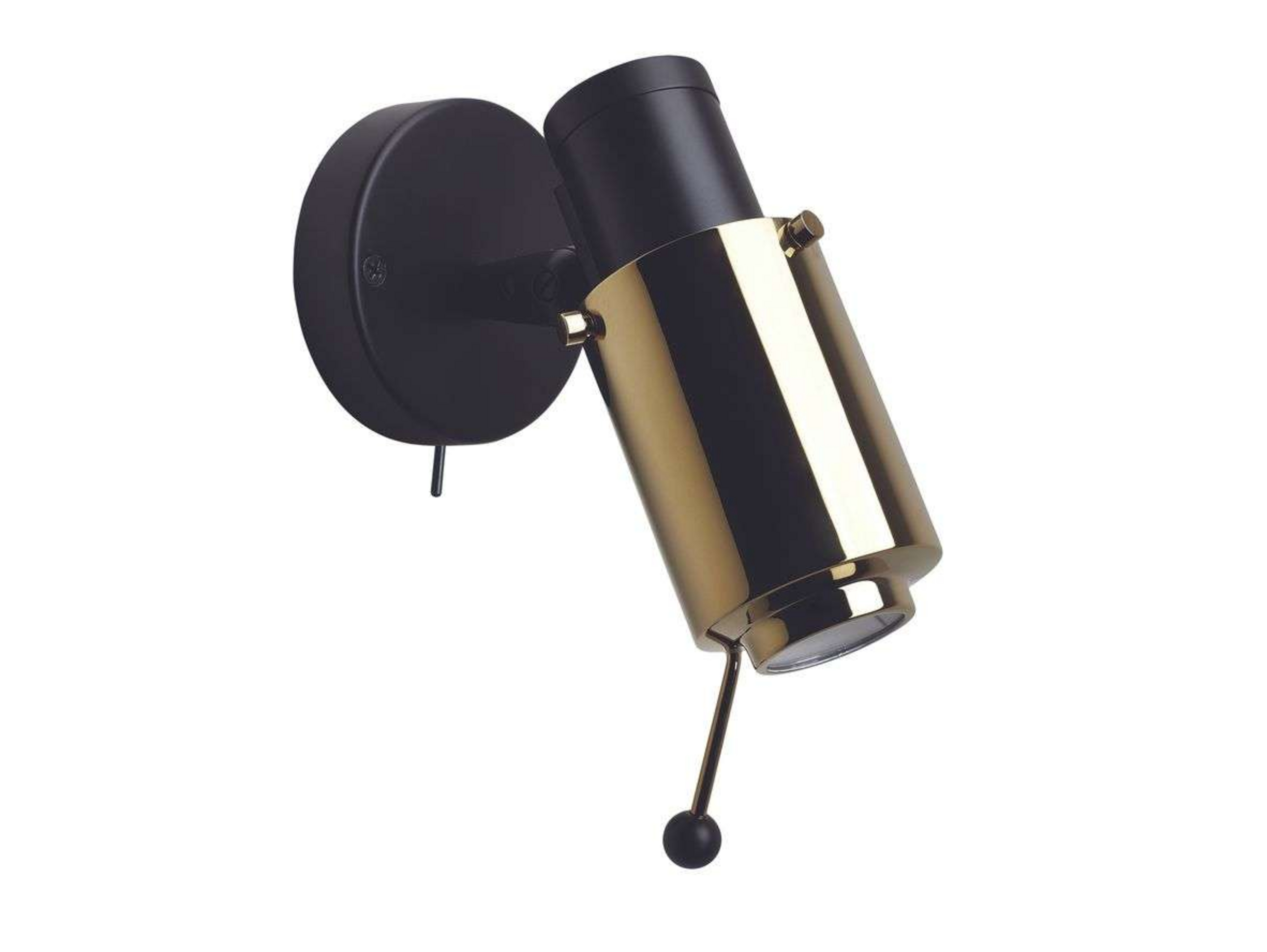 Biny Spot LED m/Afbryder & Stang Sort/Guld - DCW